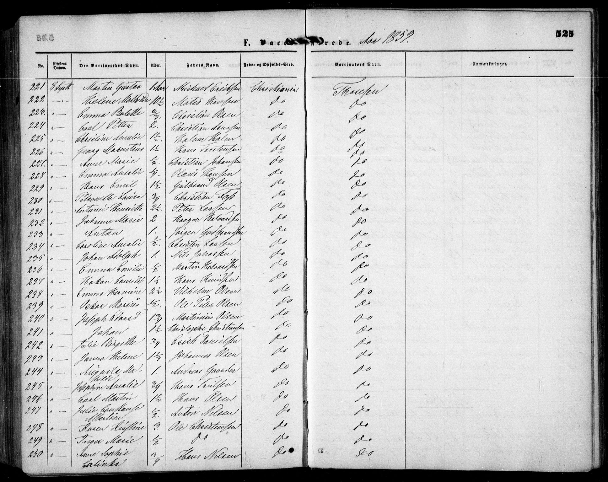 Grønland prestekontor Kirkebøker, AV/SAO-A-10848/F/Fa/L0001: Parish register (official) no. 1, 1859-1861, p. 525