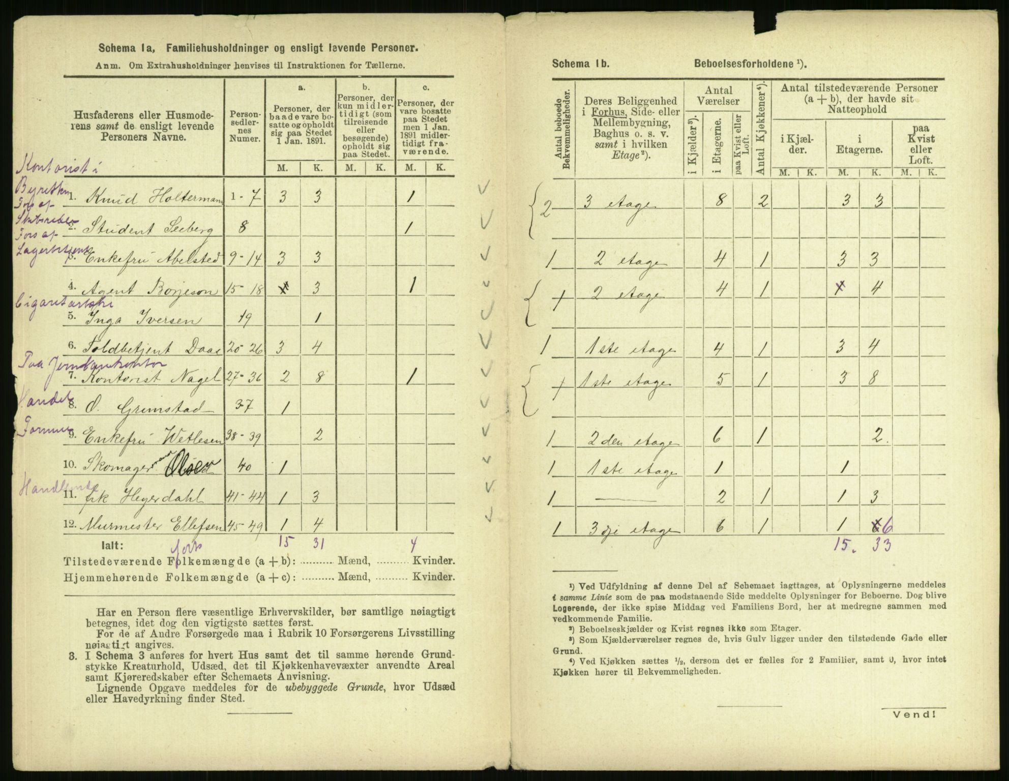 RA, 1891 census for 0301 Kristiania, 1891, p. 57061