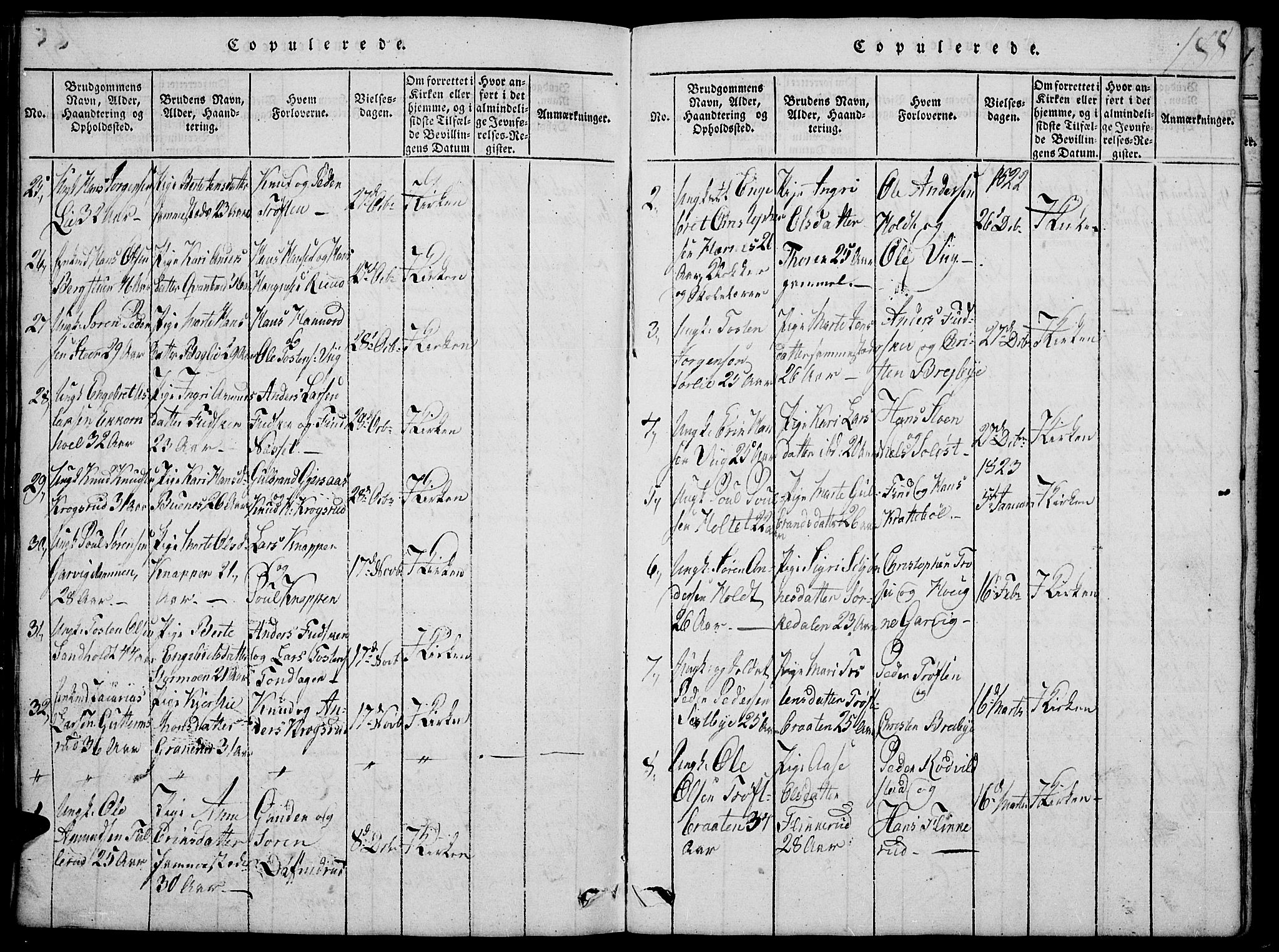 Nord-Odal prestekontor, AV/SAH-PREST-032/H/Ha/Hab/L0001: Parish register (copy) no. 1, 1819-1838, p. 188