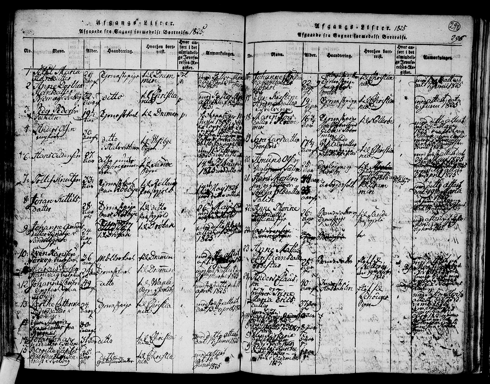 Hurum kirkebøker, SAKO/A-229/F/Fa/L0009: Parish register (official) no. 9, 1816-1826, p. 298