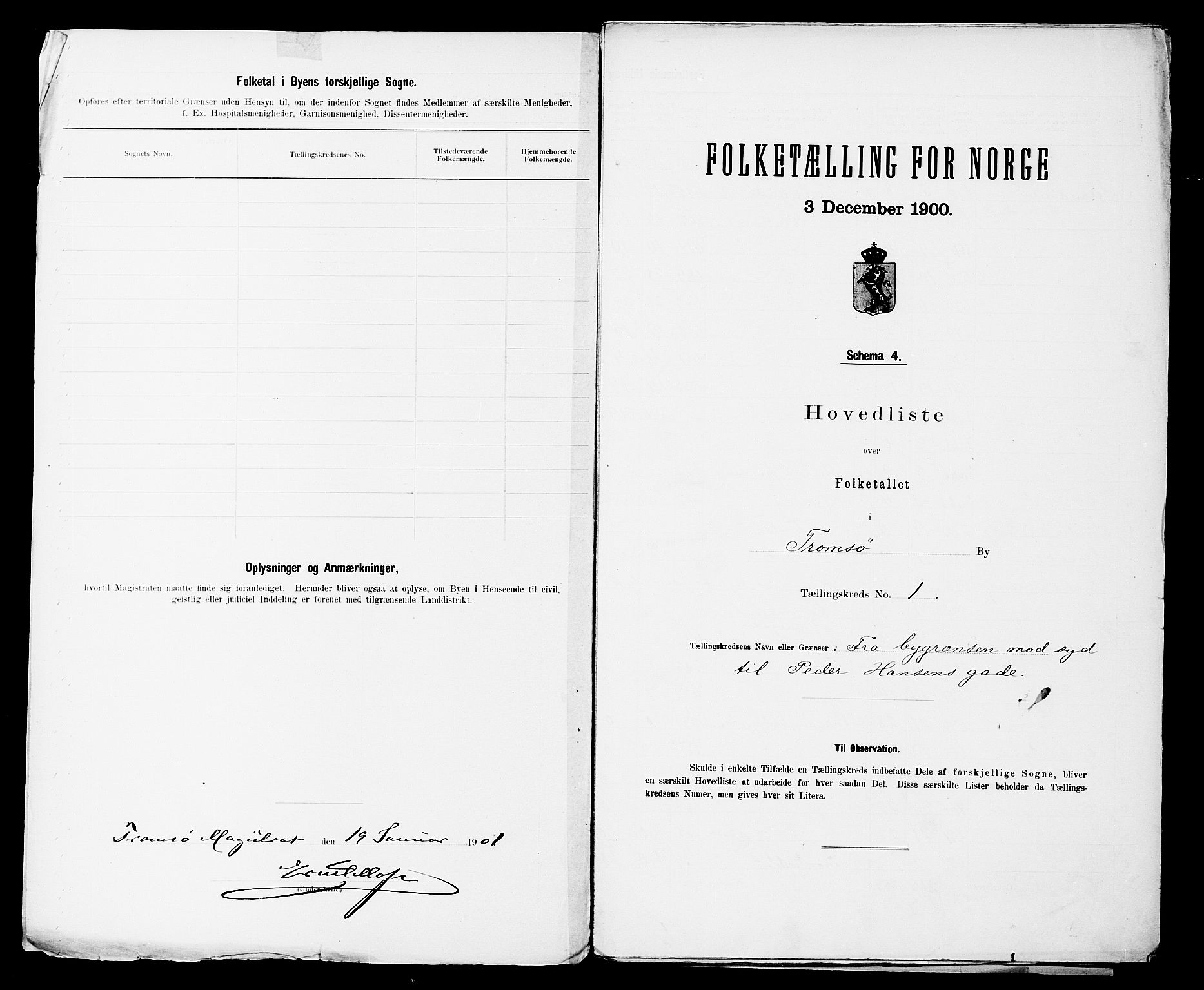 SATØ, 1900 census for Tromsø, 1900, p. 4