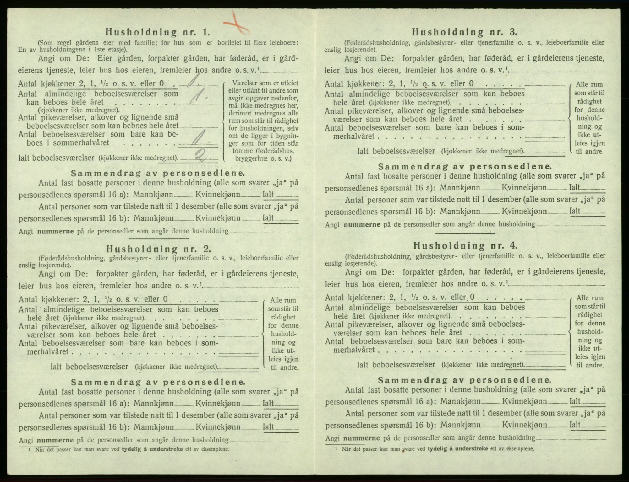 SAB, 1920 census for Moster, 1920, p. 235