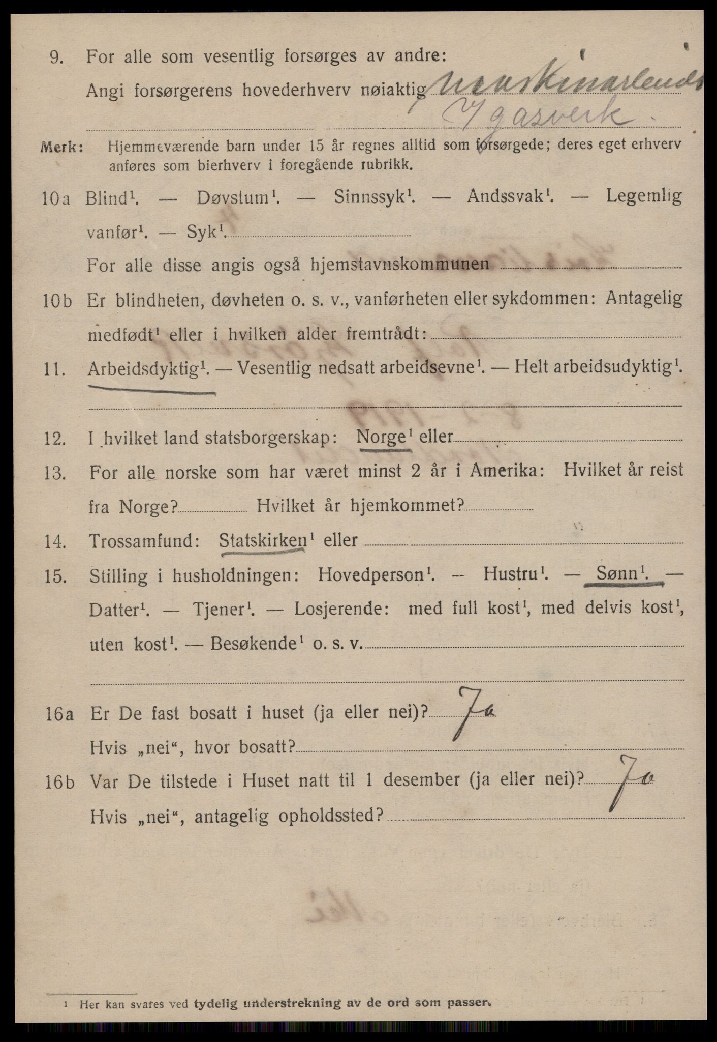 SAT, 1920 census for Kristiansund, 1920, p. 35438