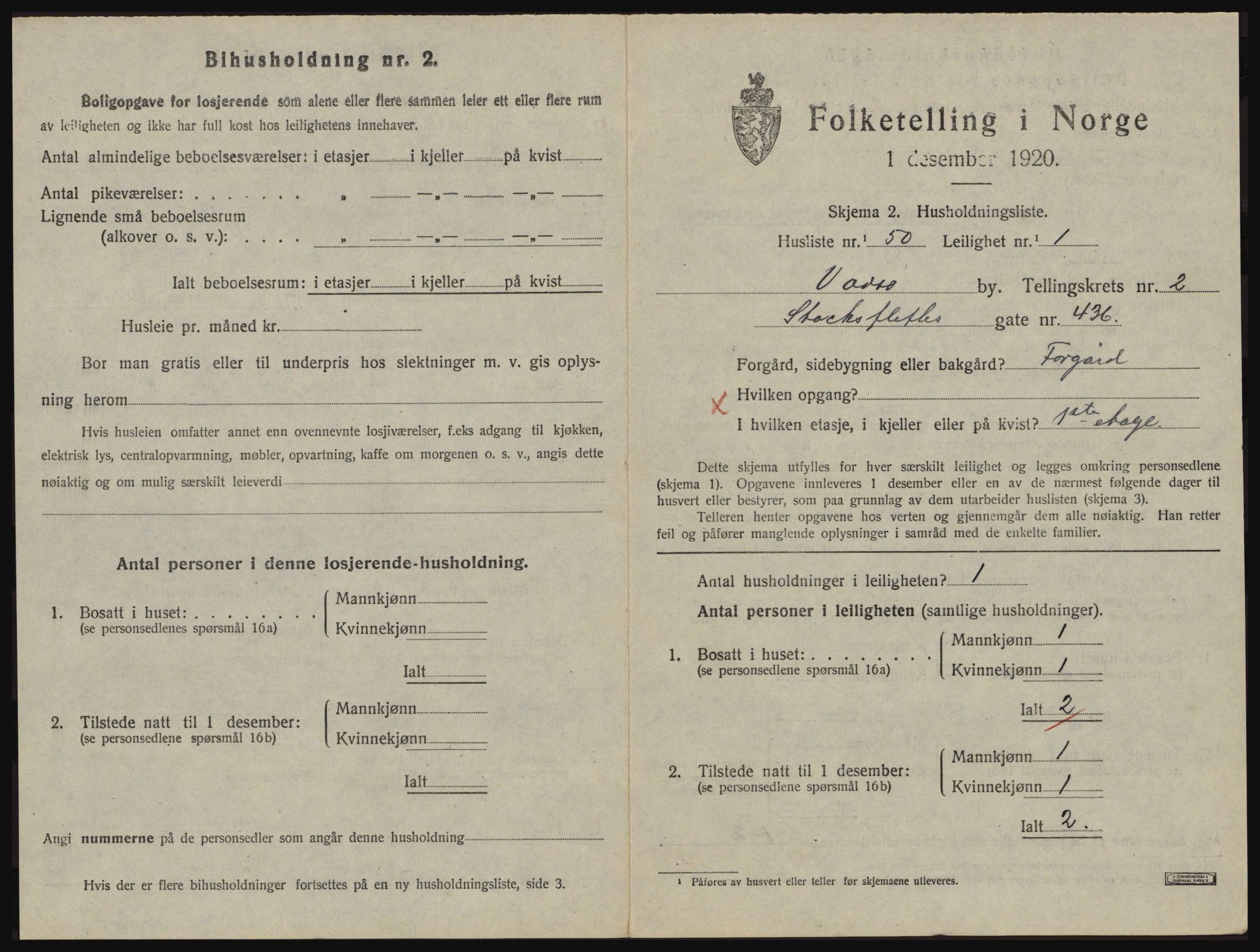 SATØ, 1920 census for Vadsø, 1920, p. 1114