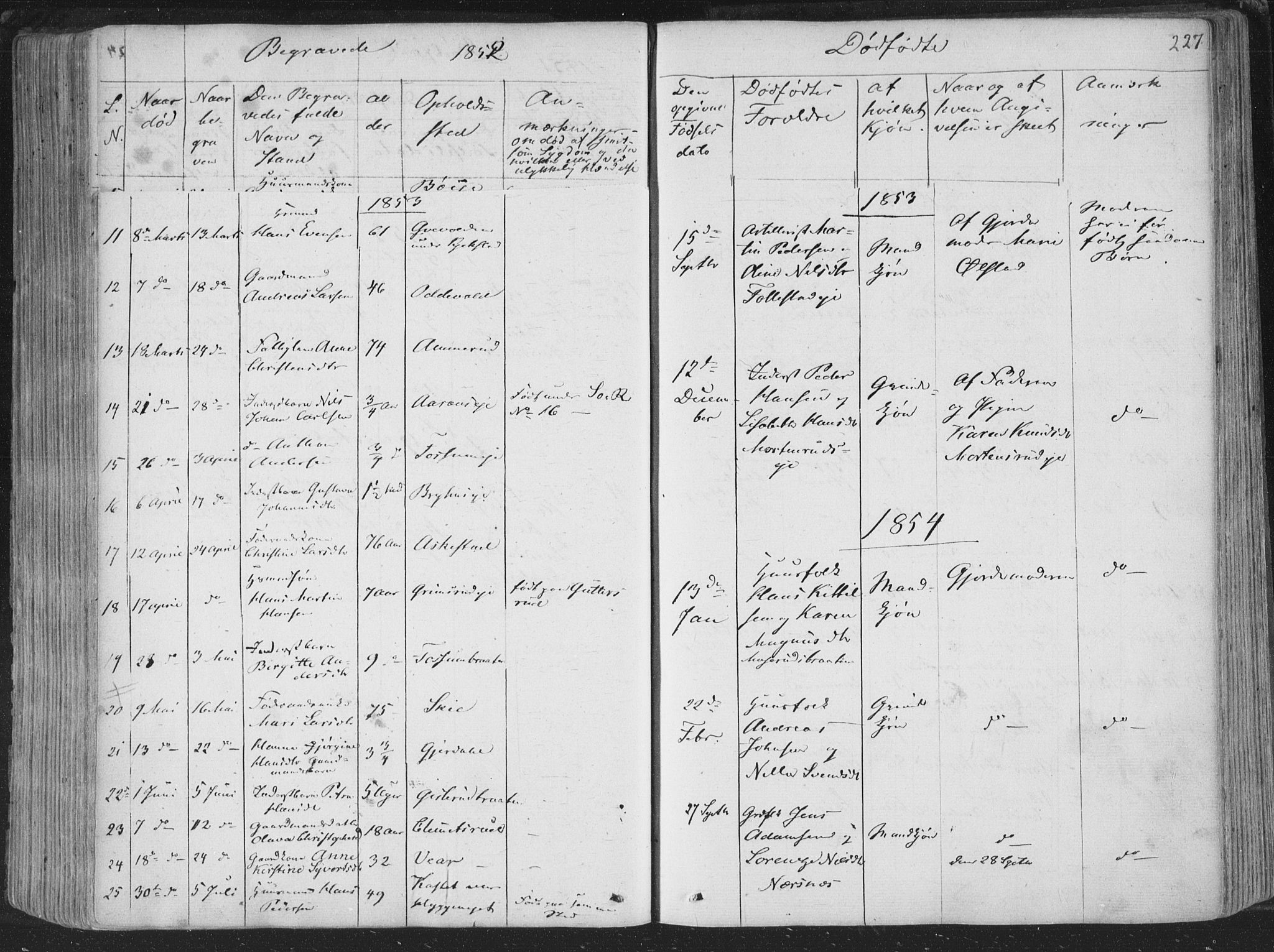 Røyken kirkebøker, AV/SAKO-A-241/F/Fa/L0005: Parish register (official) no. 5, 1833-1856, p. 227