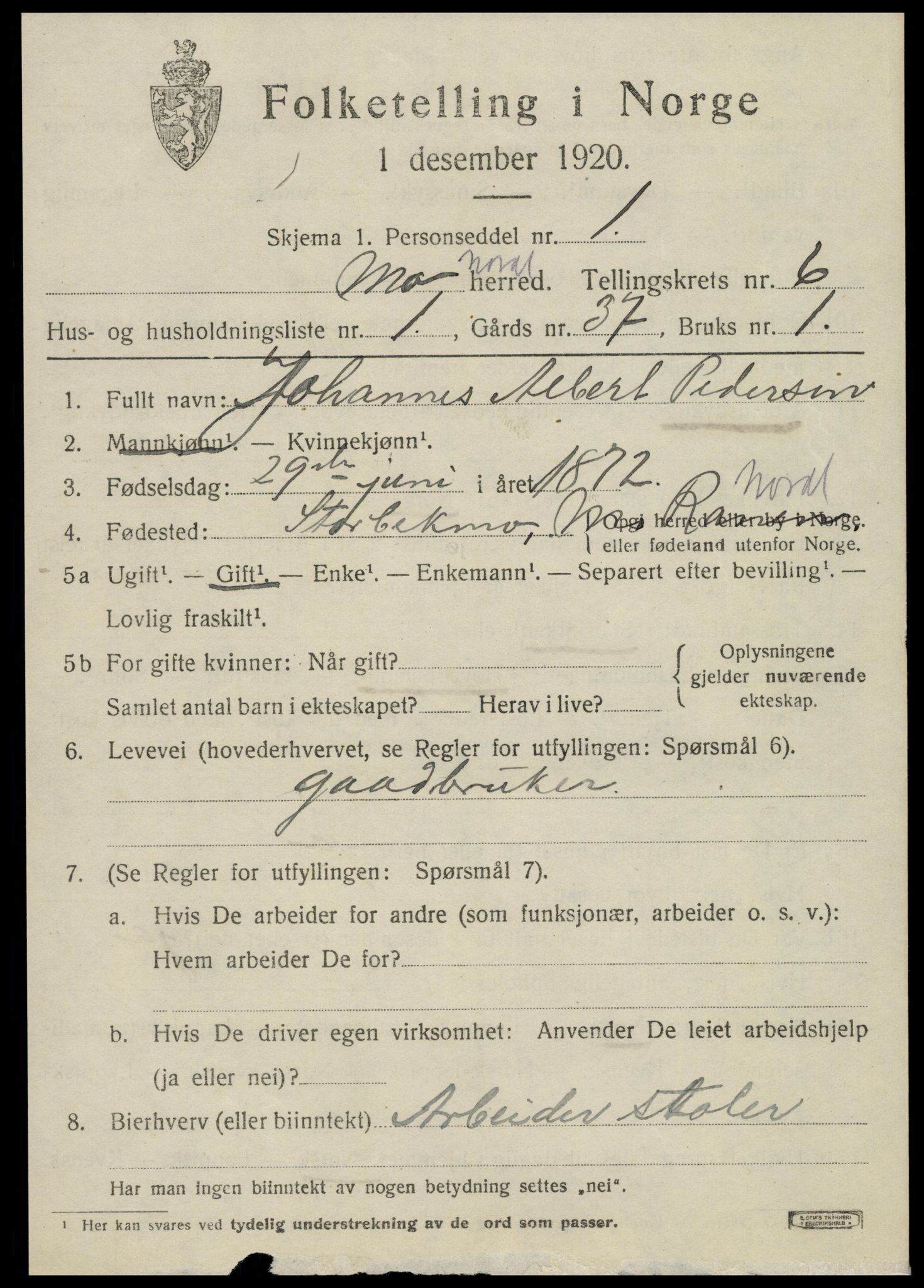 SAT, 1920 census for Mo, 1920, p. 6803