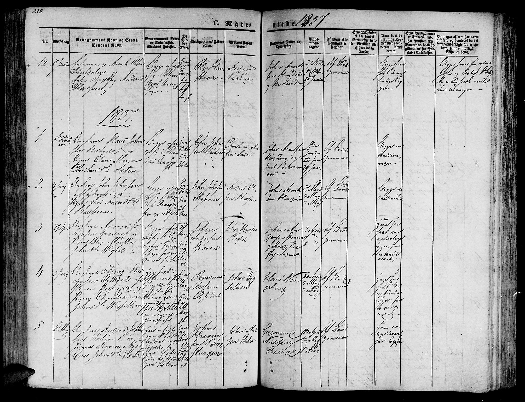 Ministerialprotokoller, klokkerbøker og fødselsregistre - Nord-Trøndelag, SAT/A-1458/701/L0006: Parish register (official) no. 701A06, 1825-1841, p. 228