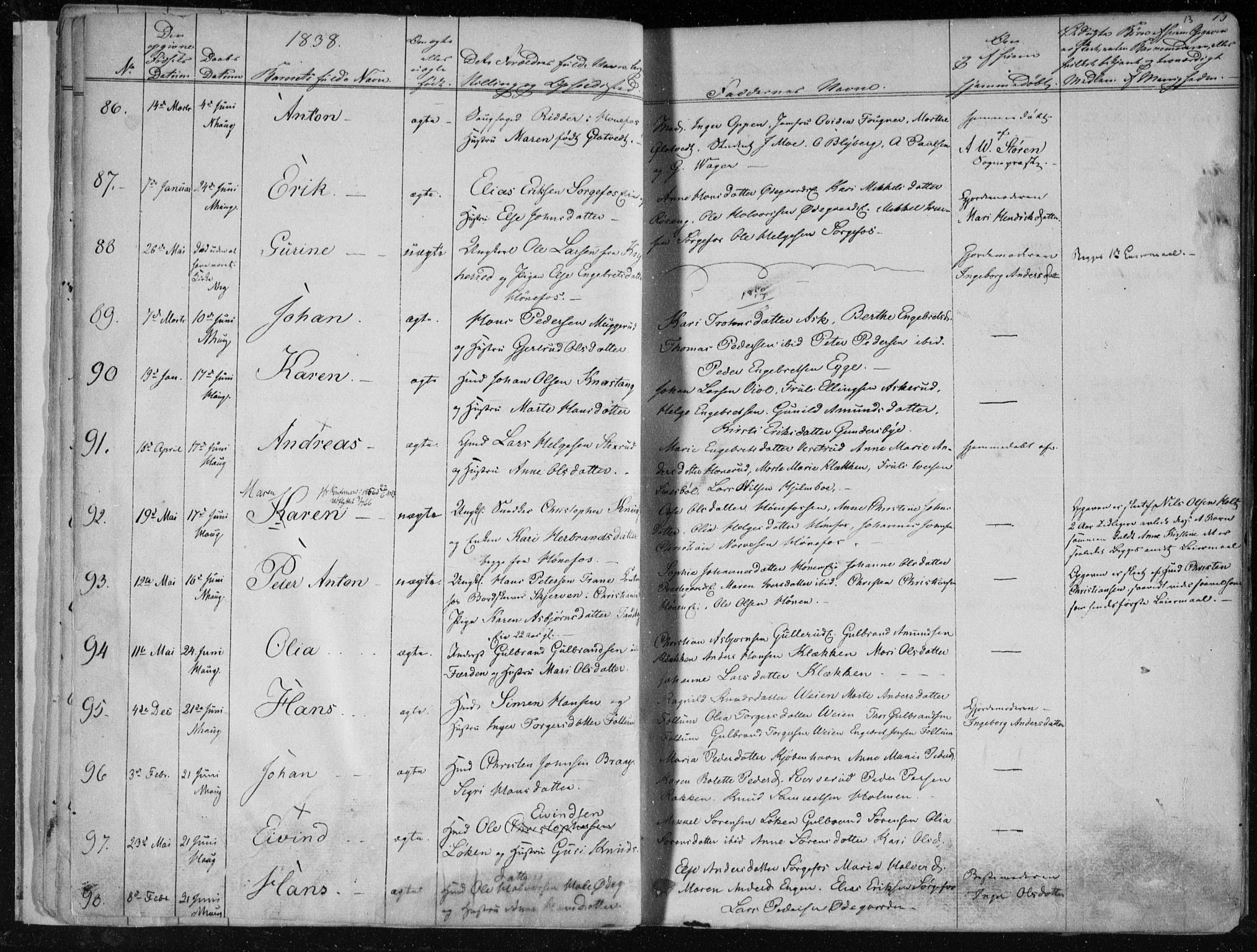 Norderhov kirkebøker, AV/SAKO-A-237/F/Fa/L0010: Parish register (official) no. 10, 1837-1847, p. 13