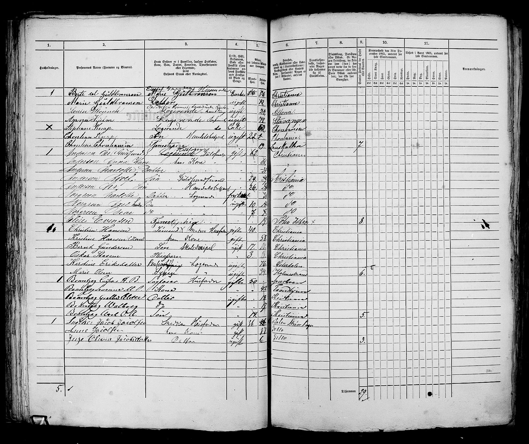 RA, 1865 census for Kristiania, 1865, p. 1756