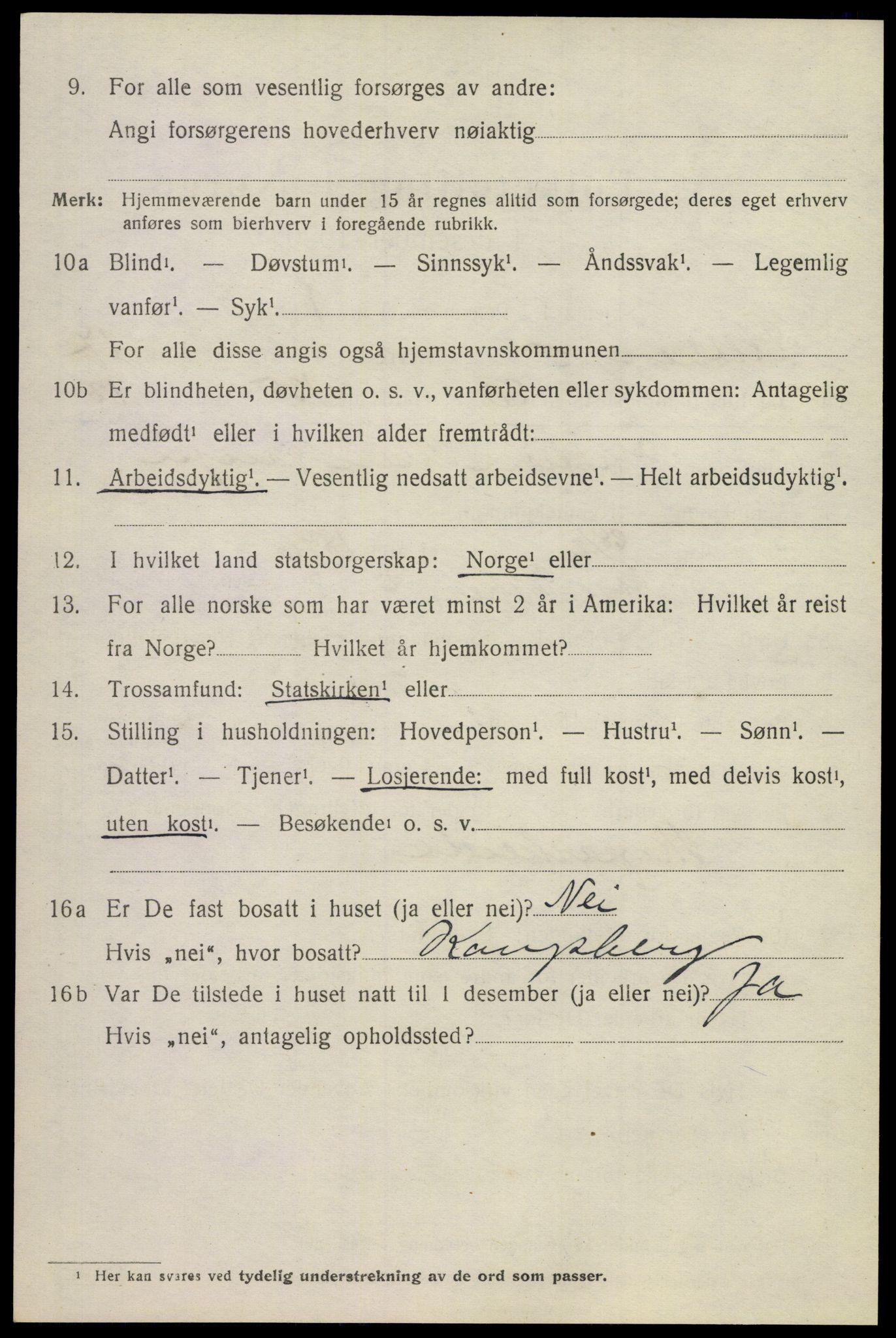 SAKO, 1920 census for Flesberg, 1920, p. 5402
