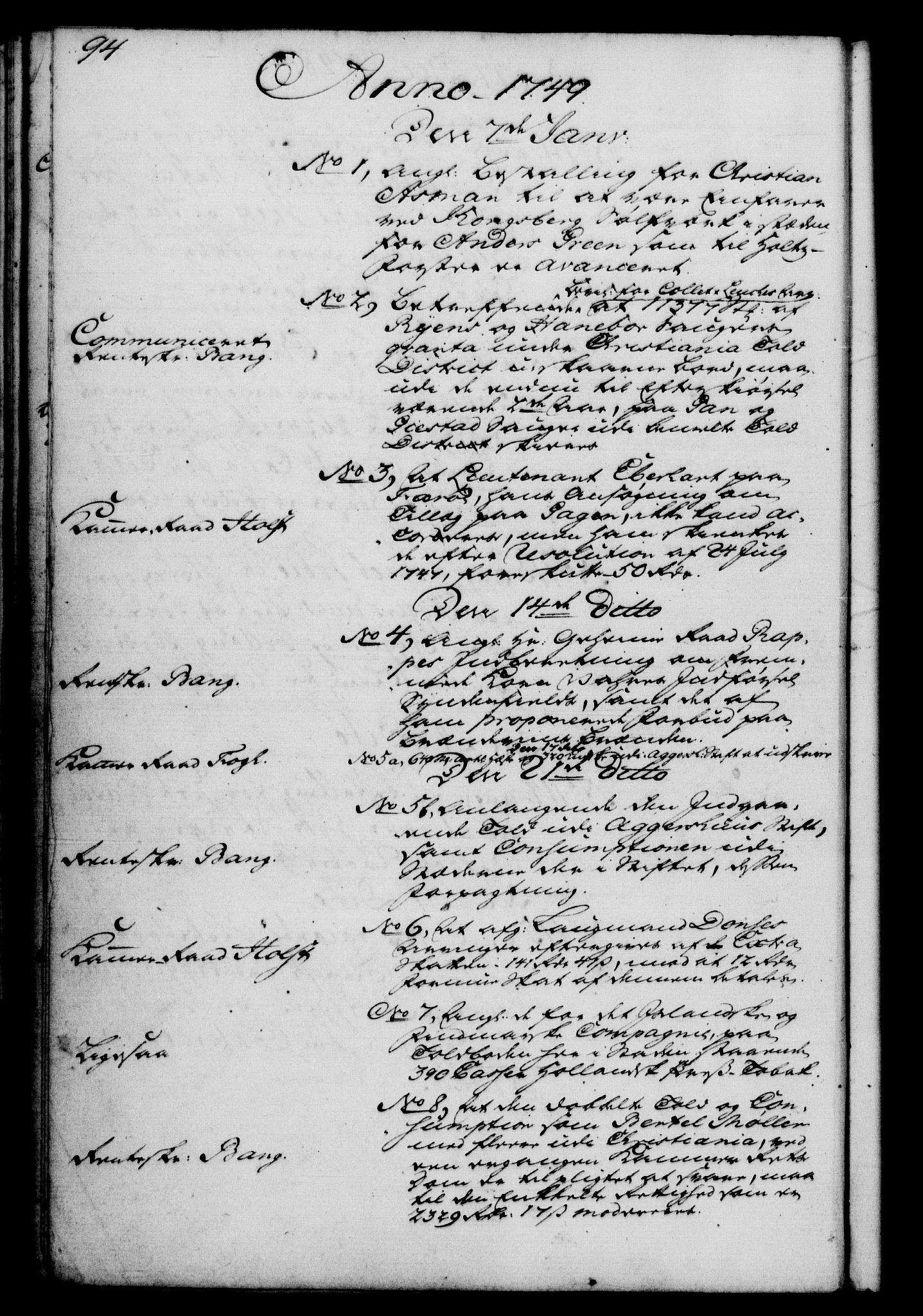 Rentekammeret, Kammerkanselliet, RA/EA-3111/G/Gf/Gfb/L0005: Register til norske relasjons- og resolusjonsprotokoller (merket RK 52.100), 1744-1754, p. 94