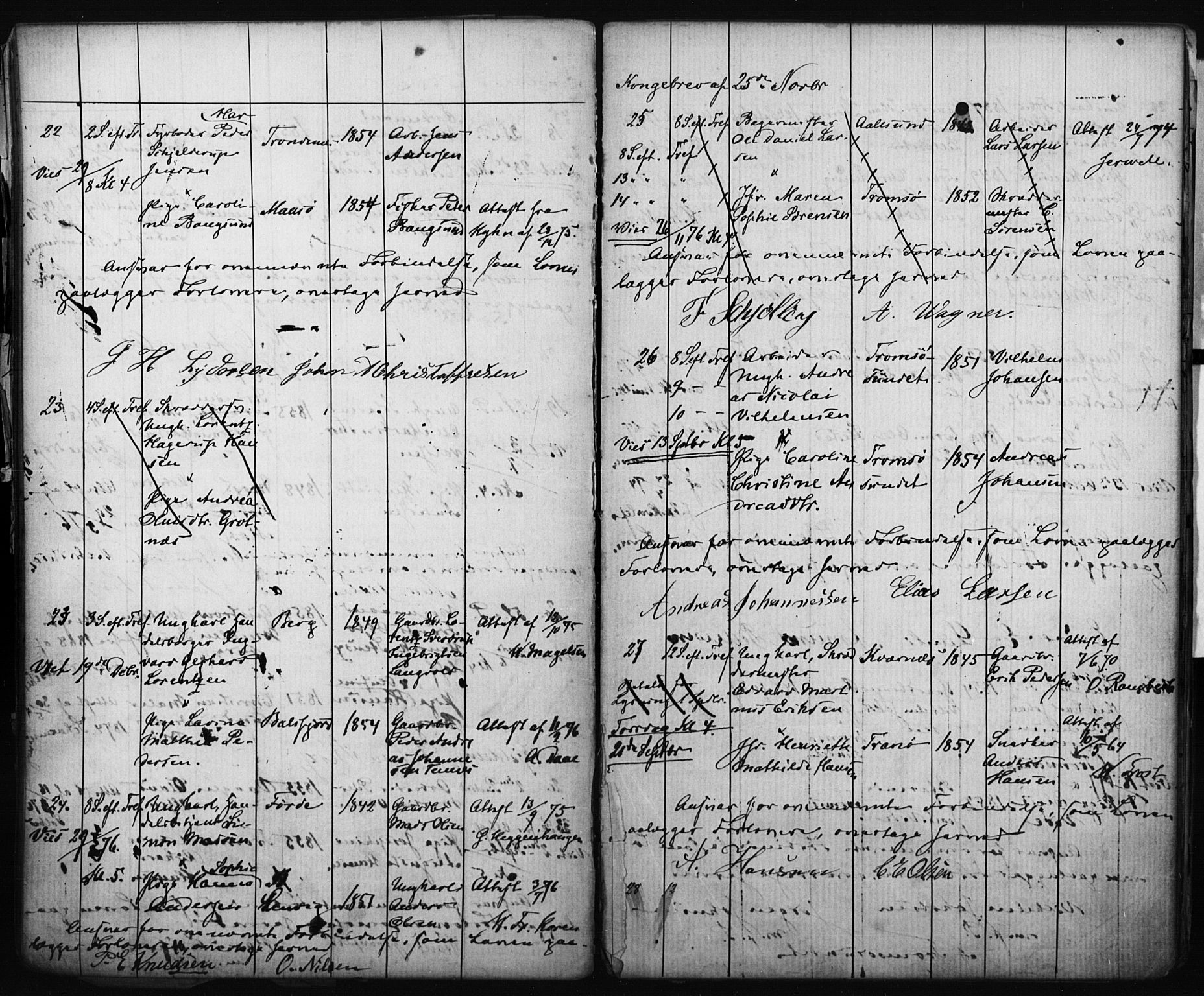 Tromsø sokneprestkontor/stiftsprosti/domprosti, AV/SATØ-S-1343/H/Hc/L0098: Banns register no. 98, 1872-1883