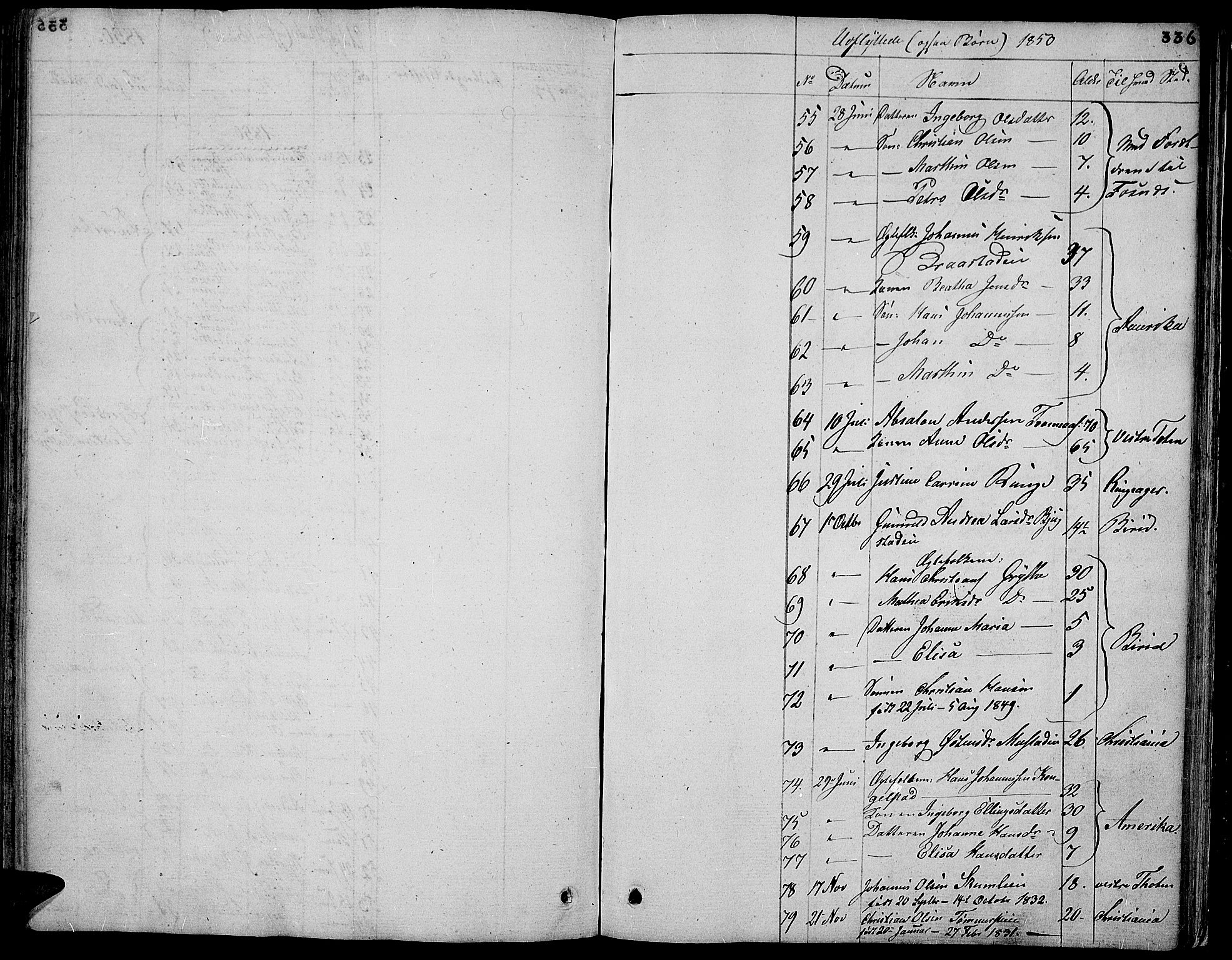 Vardal prestekontor, SAH/PREST-100/H/Ha/Hab/L0004: Parish register (copy) no. 4, 1831-1853, p. 336