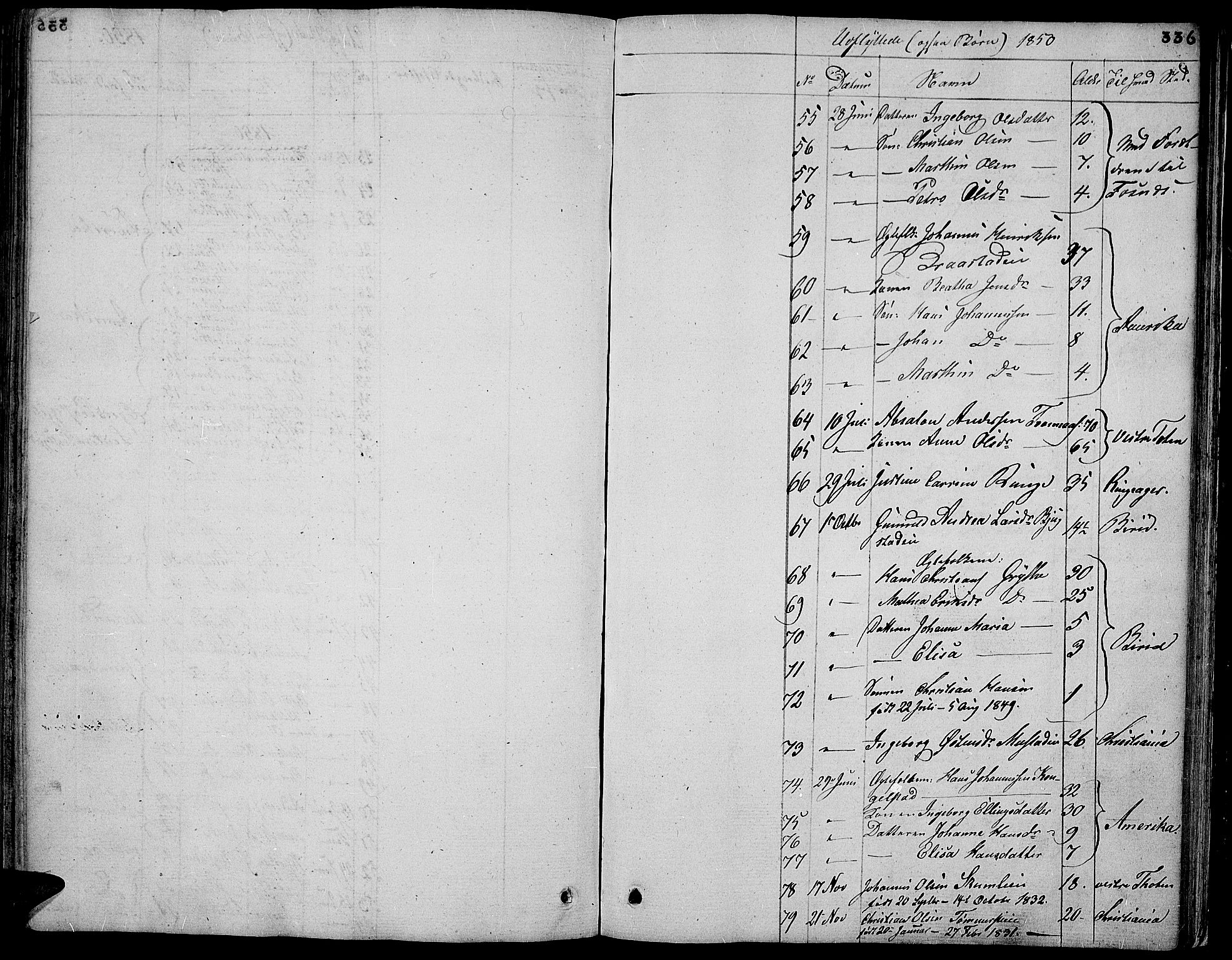 Vardal prestekontor, AV/SAH-PREST-100/H/Ha/Hab/L0004: Parish register (copy) no. 4, 1831-1853, p. 336