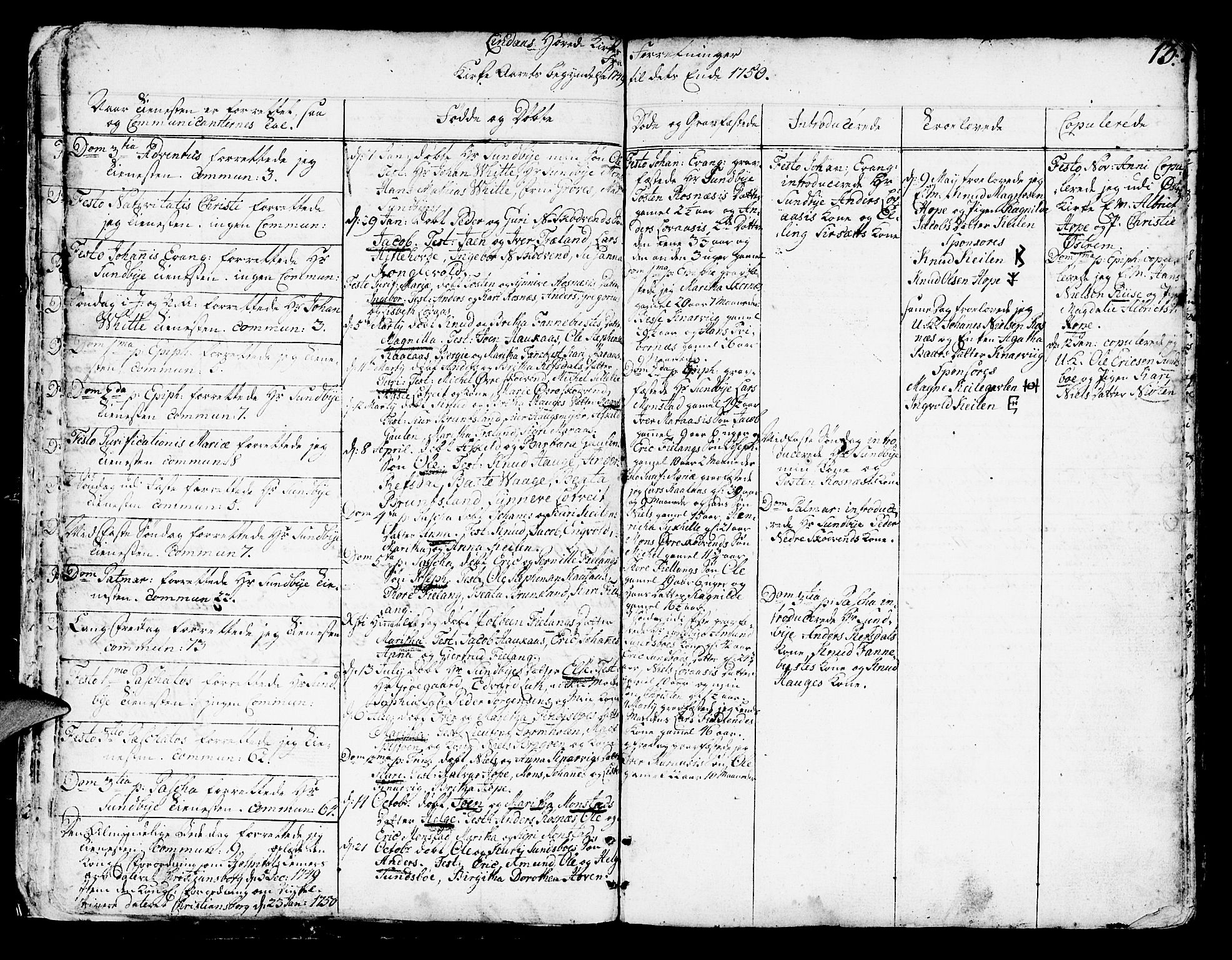 Lindås Sokneprestembete, SAB/A-76701/H/Haa: Parish register (official) no. A 3, 1748-1764, p. 13