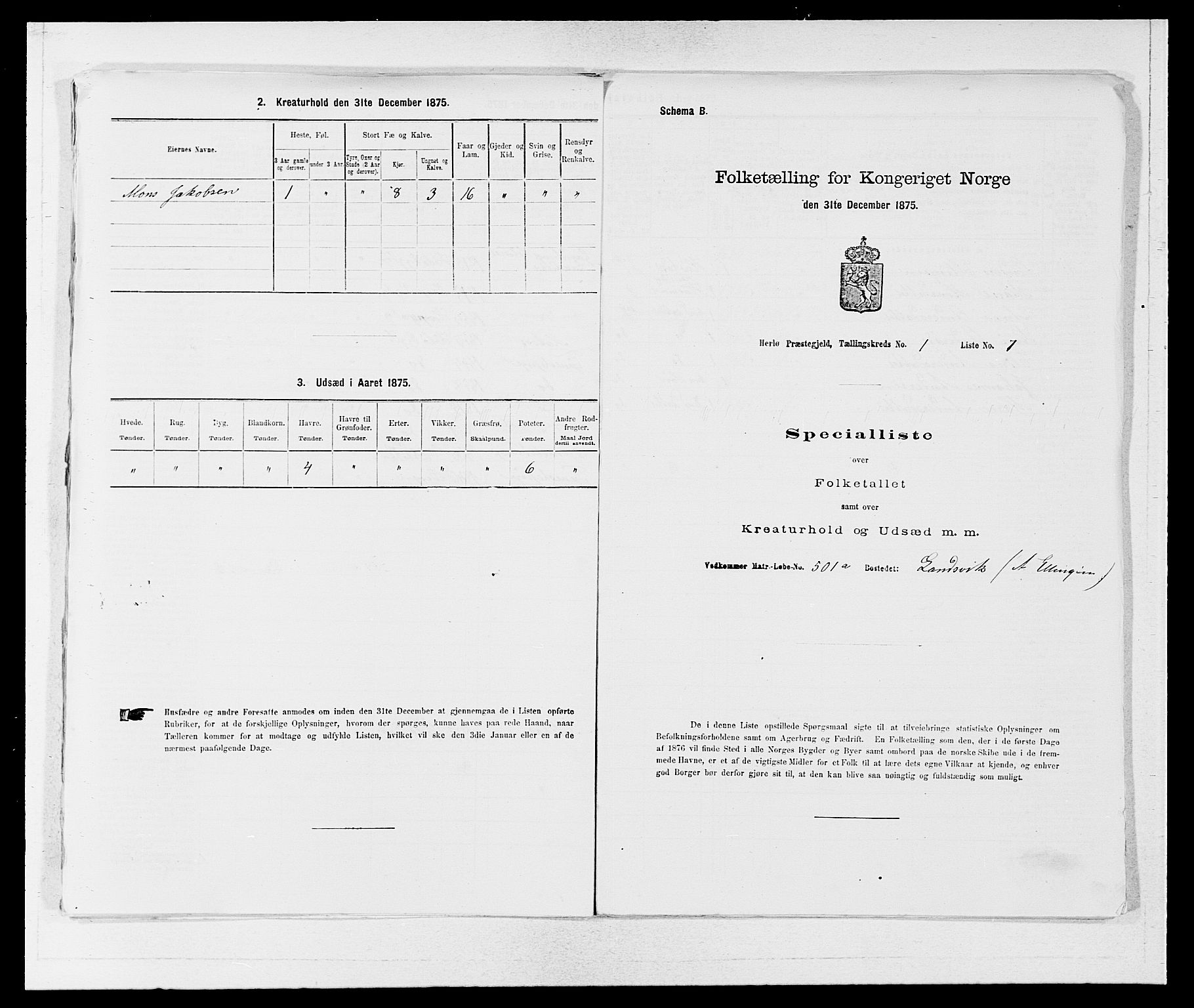 SAB, 1875 census for 1258P Herdla, 1875, p. 31