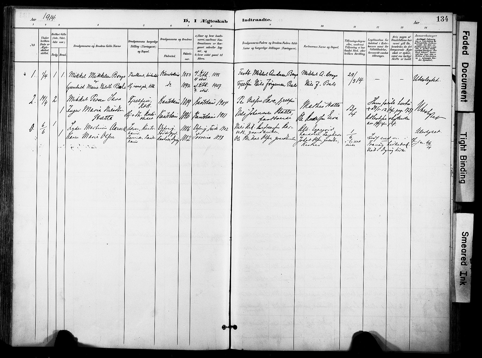 Kautokeino sokneprestembete, SATØ/S-1340/H/Ha/L0005.kirke: Parish register (official) no. 5, 1896-1916, p. 134