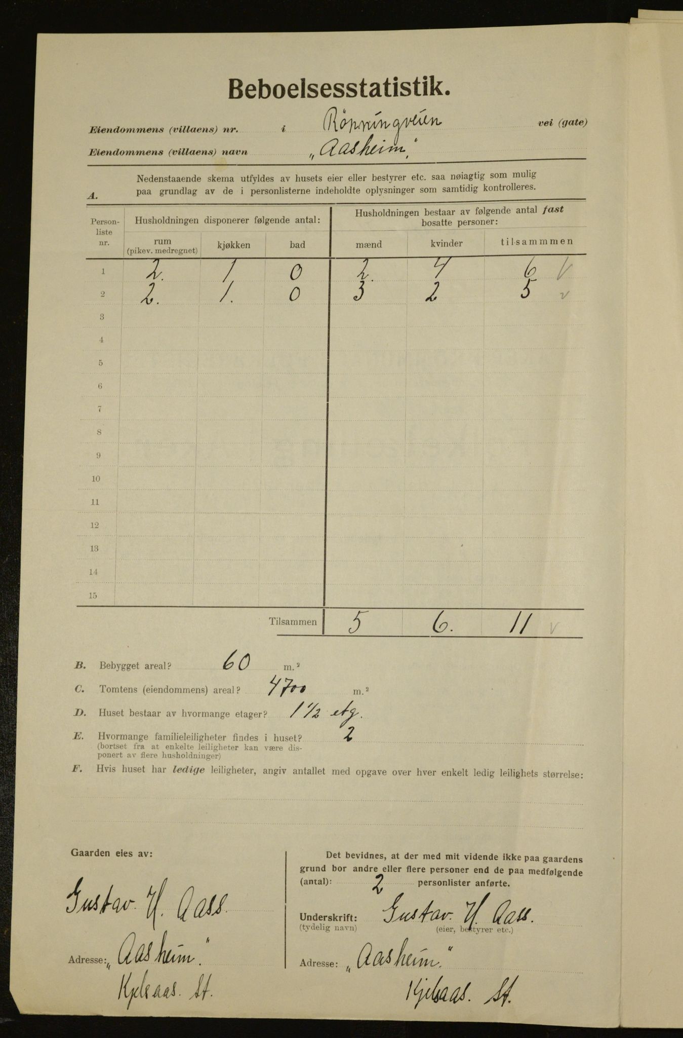 , Municipal Census 1923 for Aker, 1923, p. 15549