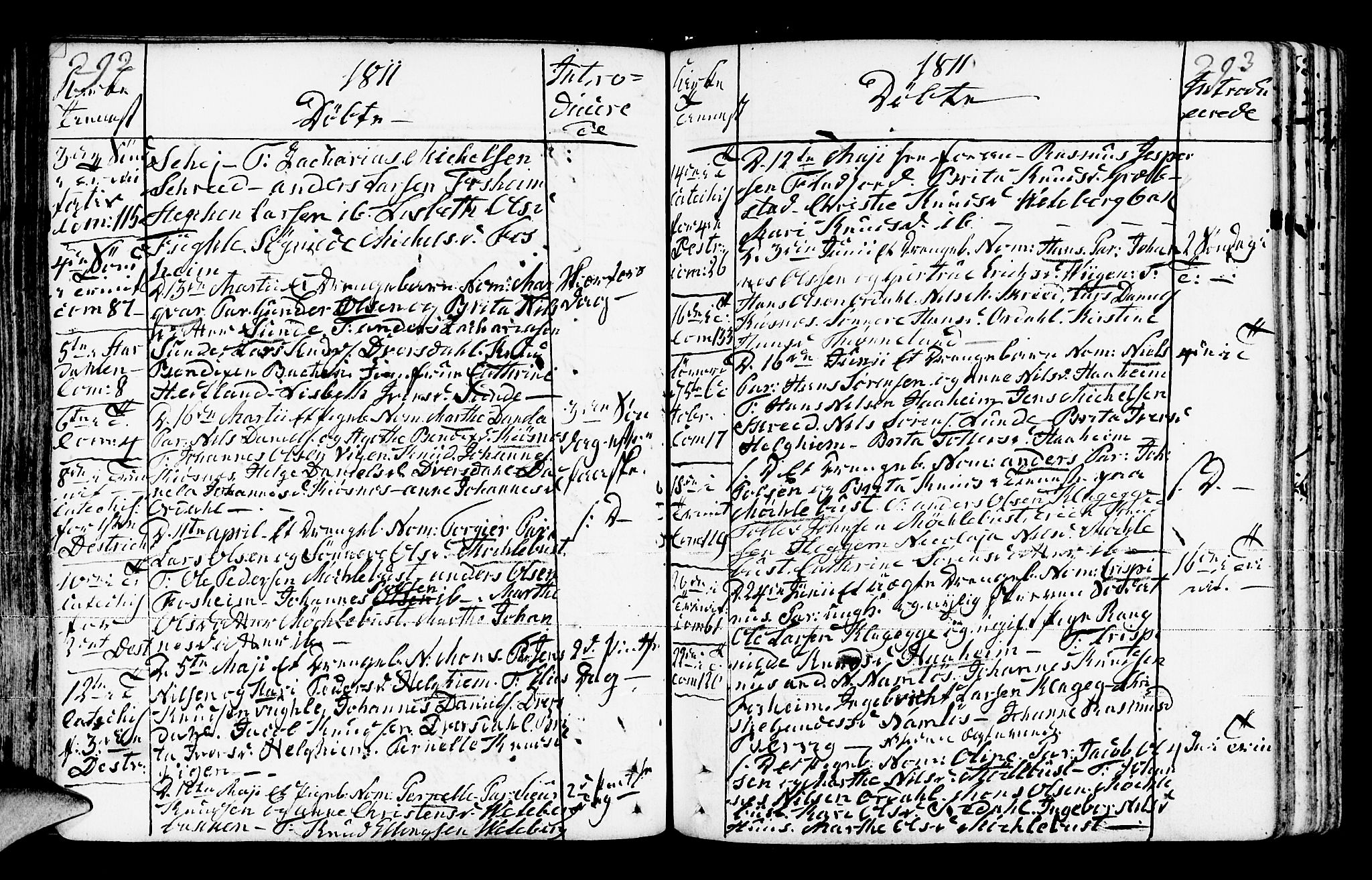 Jølster sokneprestembete, AV/SAB-A-80701/H/Haa/Haaa/L0006: Parish register (official) no. A 6, 1790-1821, p. 292-293