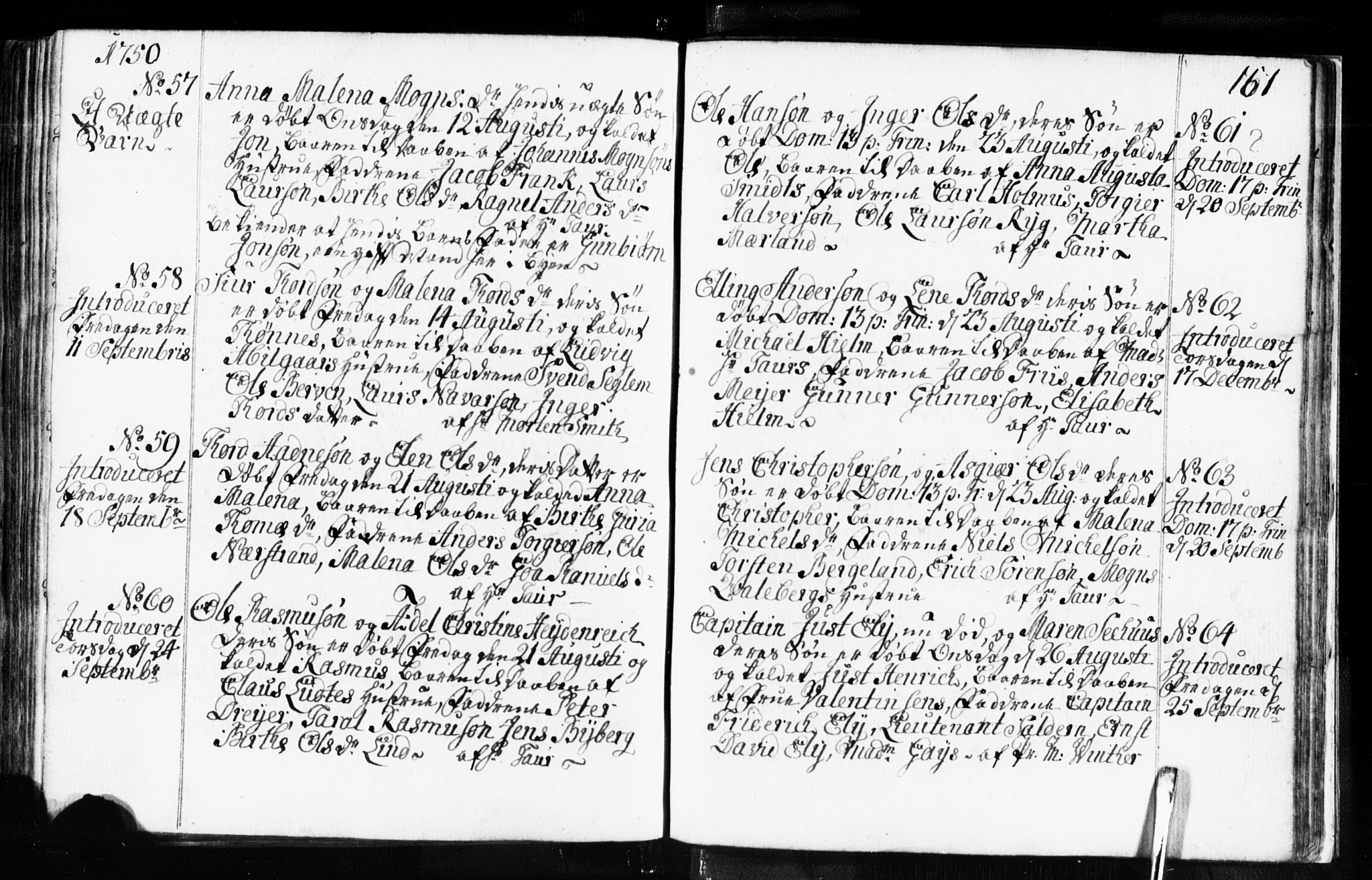 Domkirken sokneprestkontor, AV/SAST-A-101812/001/30/30BB/L0003: Parish register (copy) no. B 3, 1733-1751, p. 161