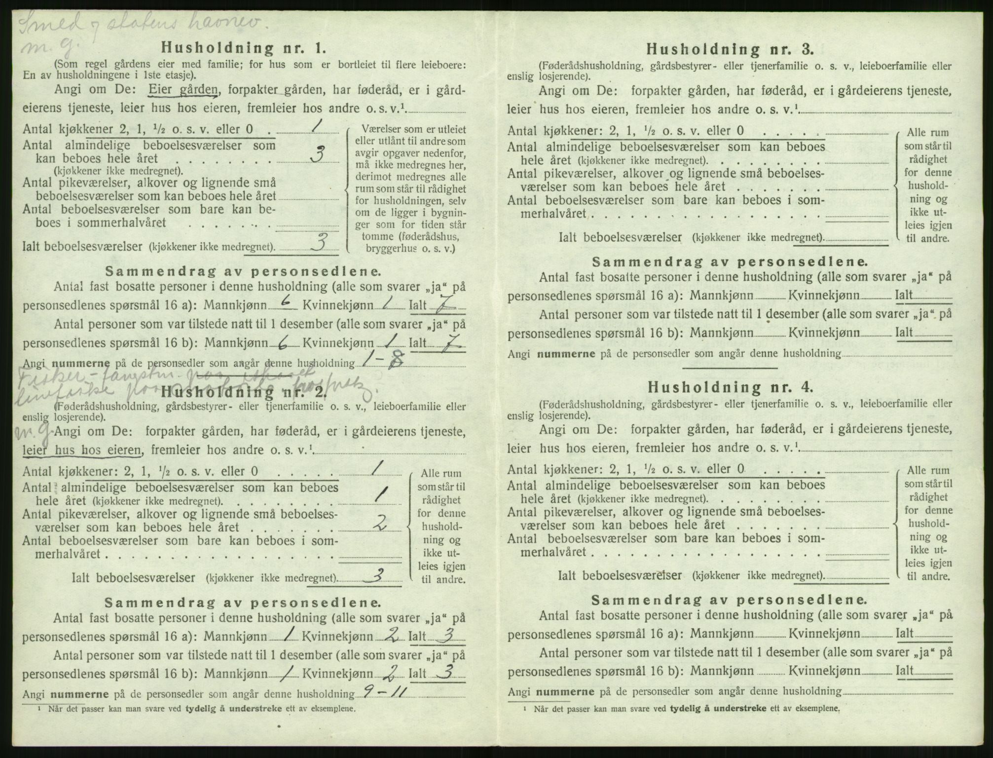 SAT, 1920 census for Volda, 1920, p. 359