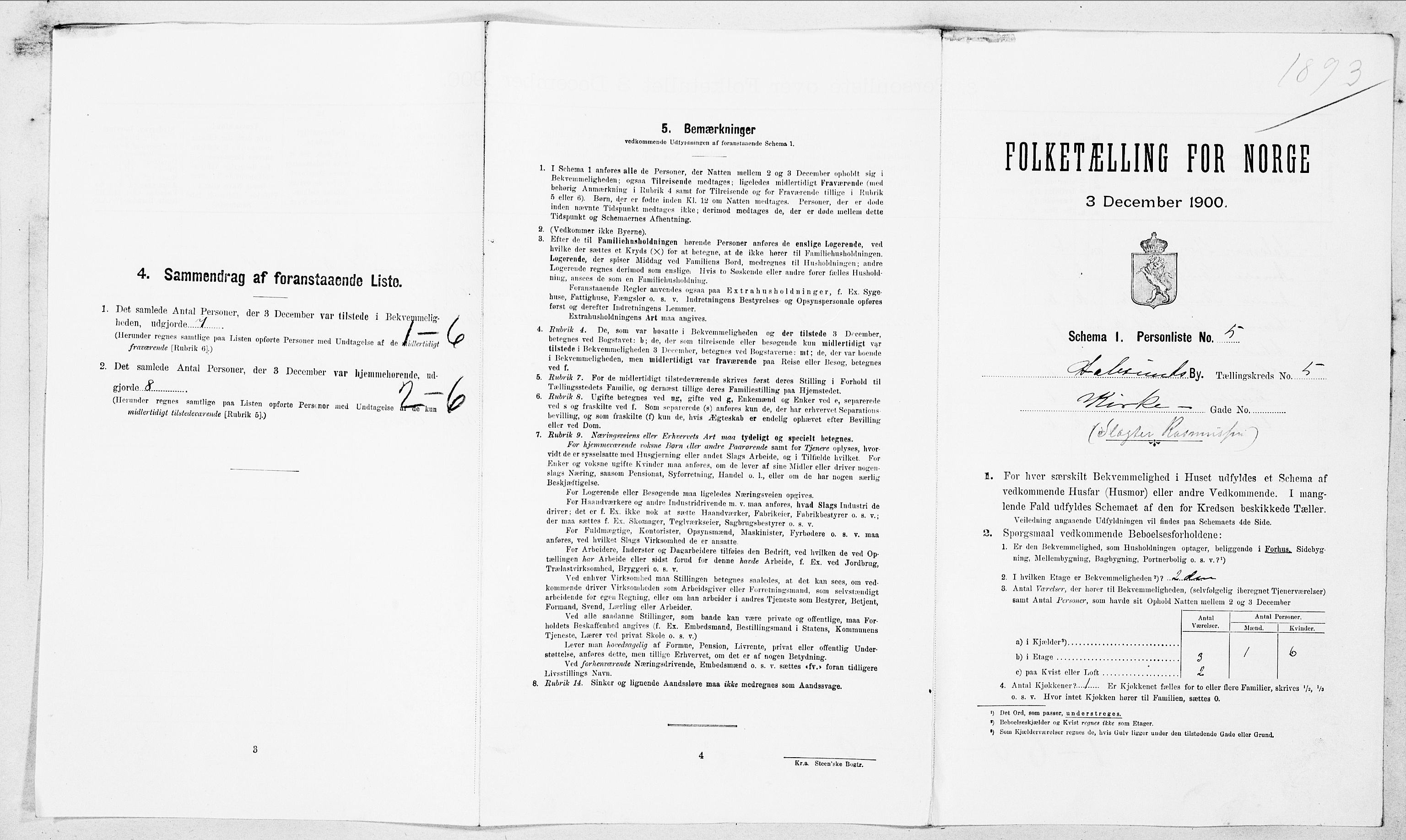 SAT, 1900 census for Ålesund, 1900, p. 1237