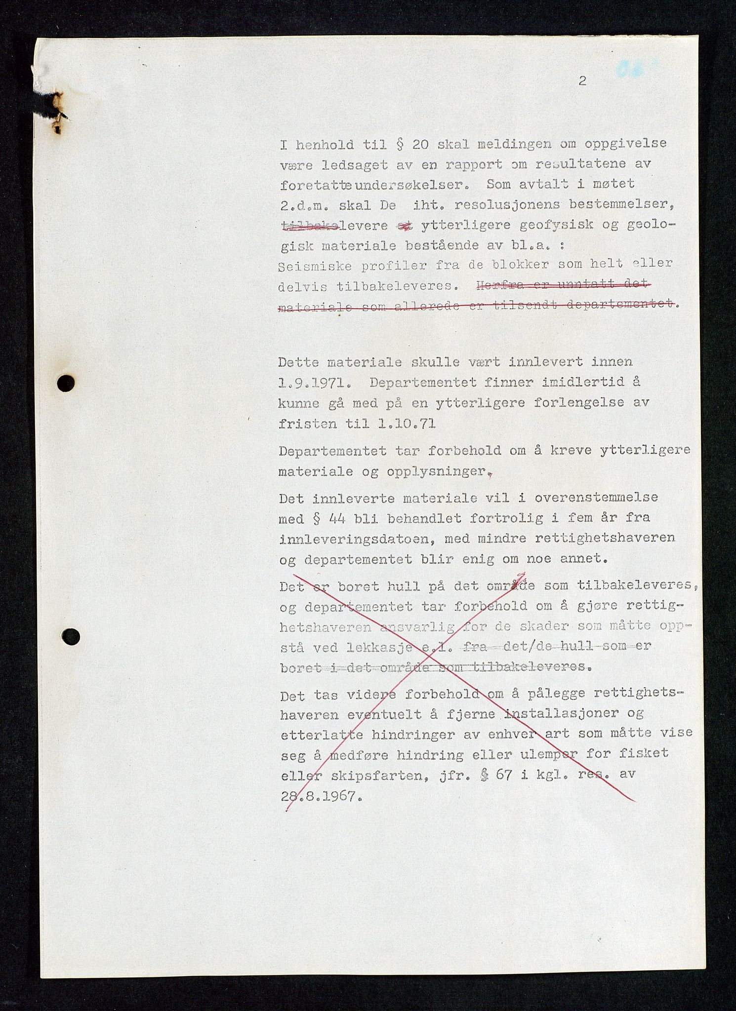 Industridepartementet, Oljekontoret, AV/SAST-A-101348/Da/L0004: Arkivnøkkel 711 - 712 Utvinningstillatelser, 1970-1971, p. 241