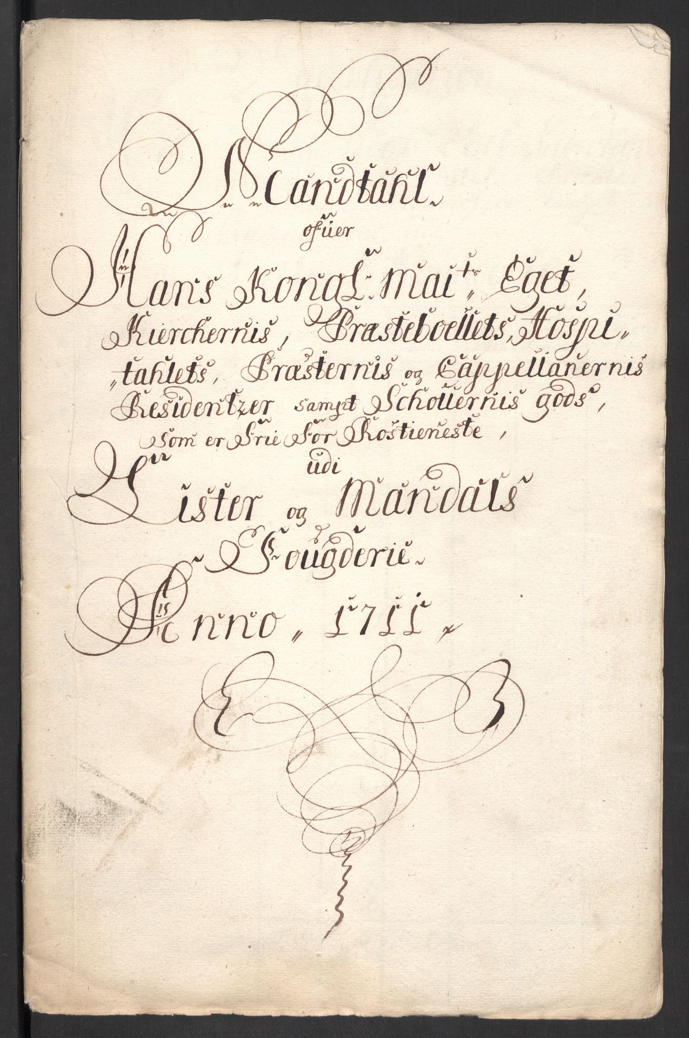 Rentekammeret inntil 1814, Reviderte regnskaper, Fogderegnskap, RA/EA-4092/R43/L2554: Fogderegnskap Lista og Mandal, 1711, p. 231