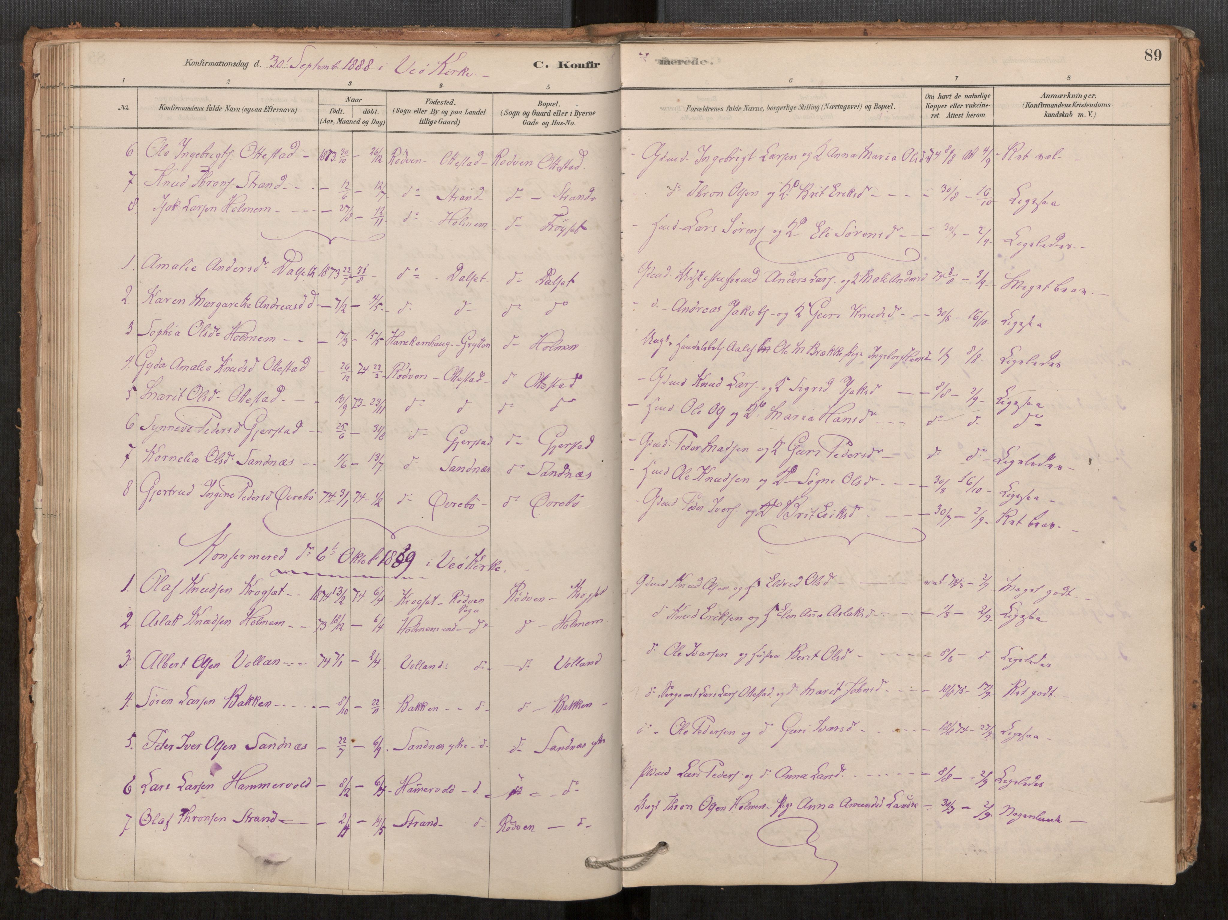 Ministerialprotokoller, klokkerbøker og fødselsregistre - Møre og Romsdal, AV/SAT-A-1454/548/L0615: Parish register (official) no. 548A02, 1878-1906, p. 89