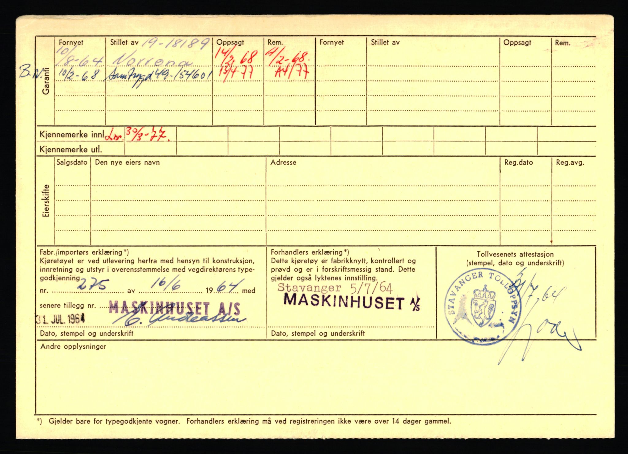 Stavanger trafikkstasjon, AV/SAST-A-101942/0/F/L0068: L-75000 - L-76799, 1930-1971, p. 2028