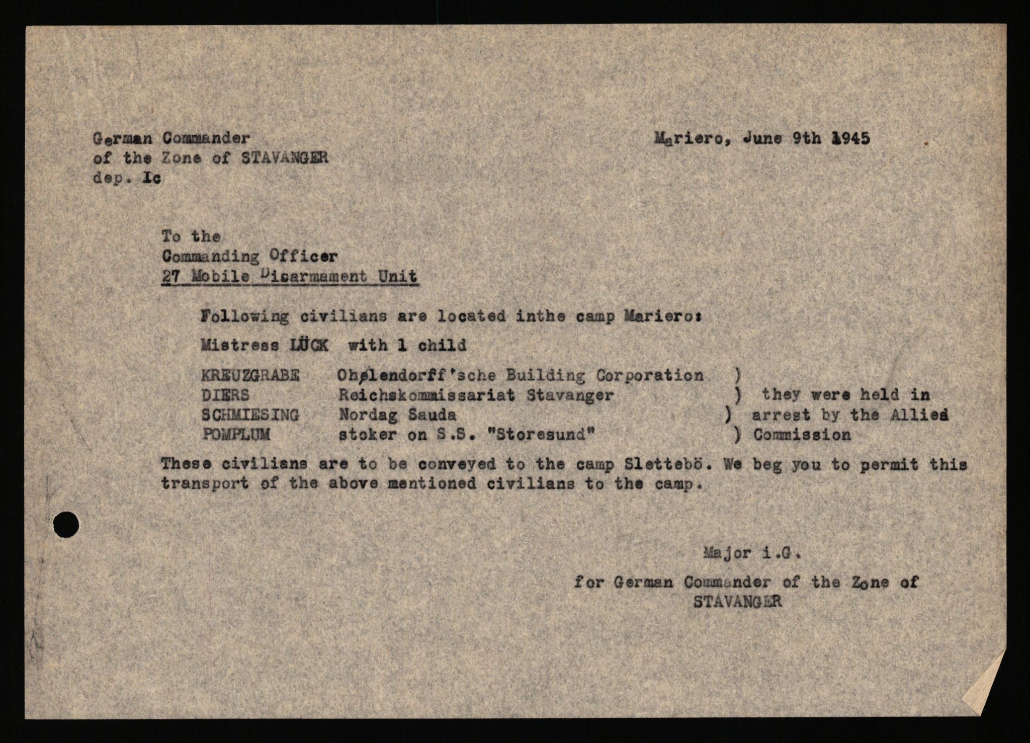 Deutscher Oberbefehlshaber Norwegen (DOBN), AV/RA-RAFA-2197/D/Dl/L0119: DB Zone Stavanger Abt. Ic, 1945, p. 450