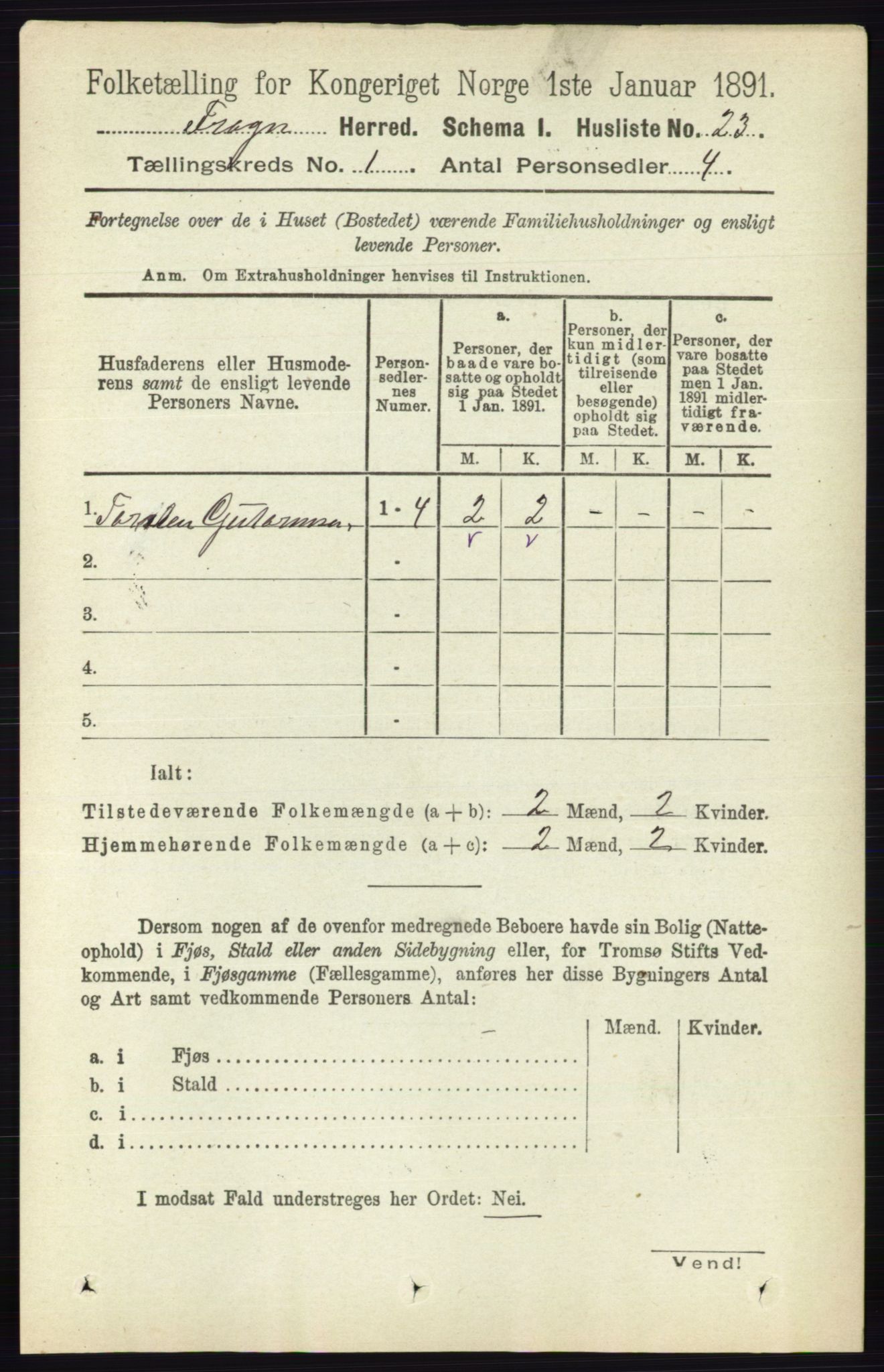 RA, 1891 census for 0215 Frogn, 1891, p. 38