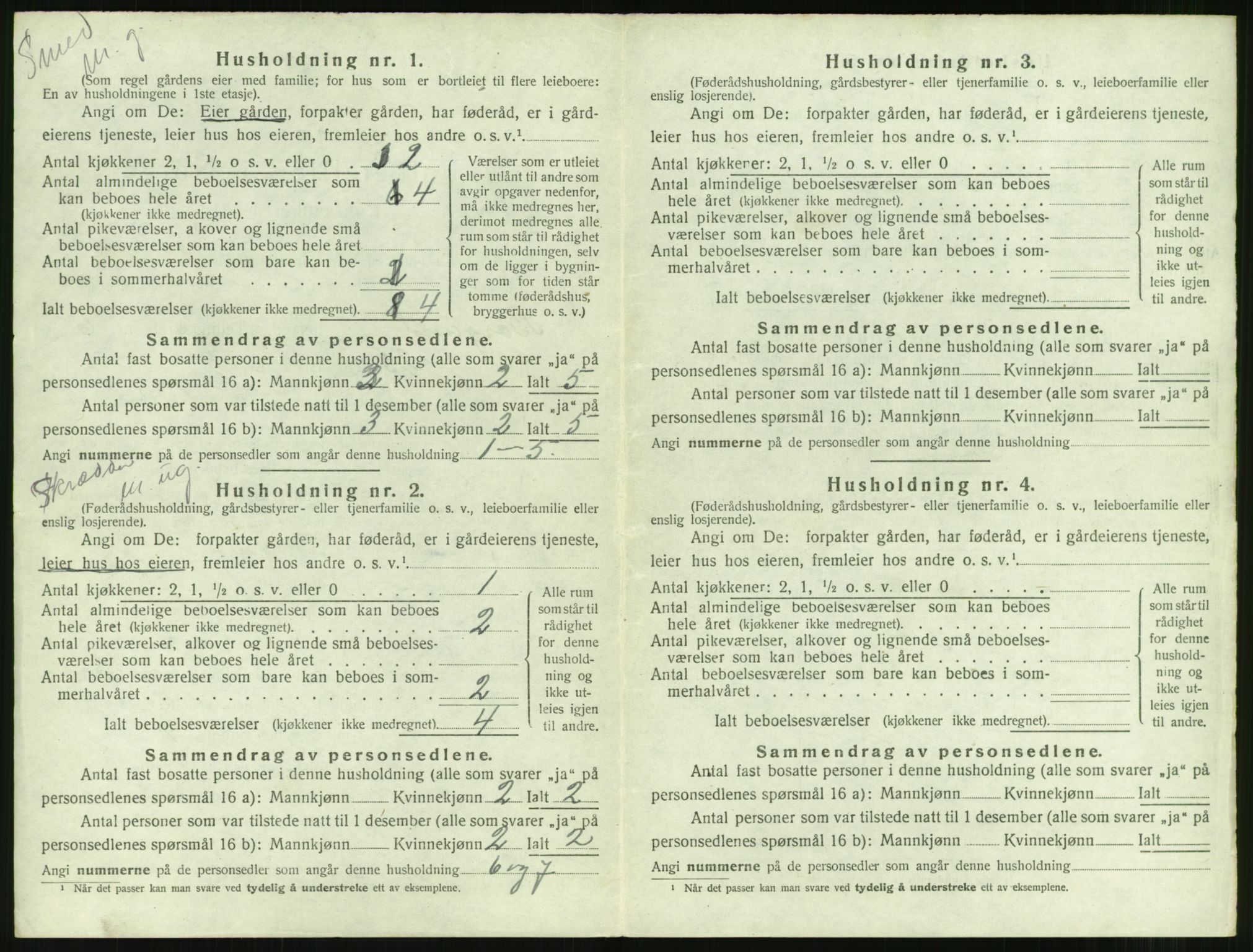 SAT, 1920 census for Borgund, 1920, p. 555