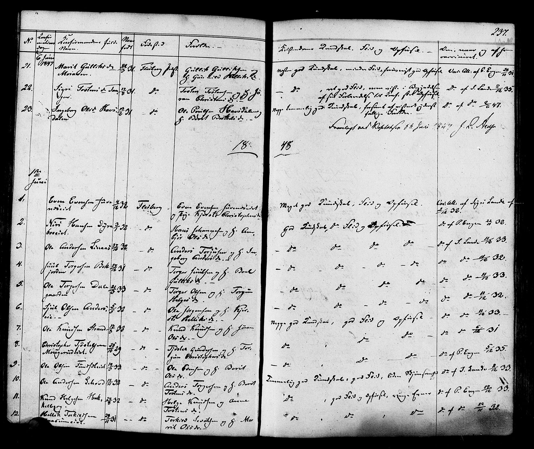 Flesberg kirkebøker, SAKO/A-18/F/Fa/L0006: Parish register (official) no. I 6, 1834-1860, p. 237