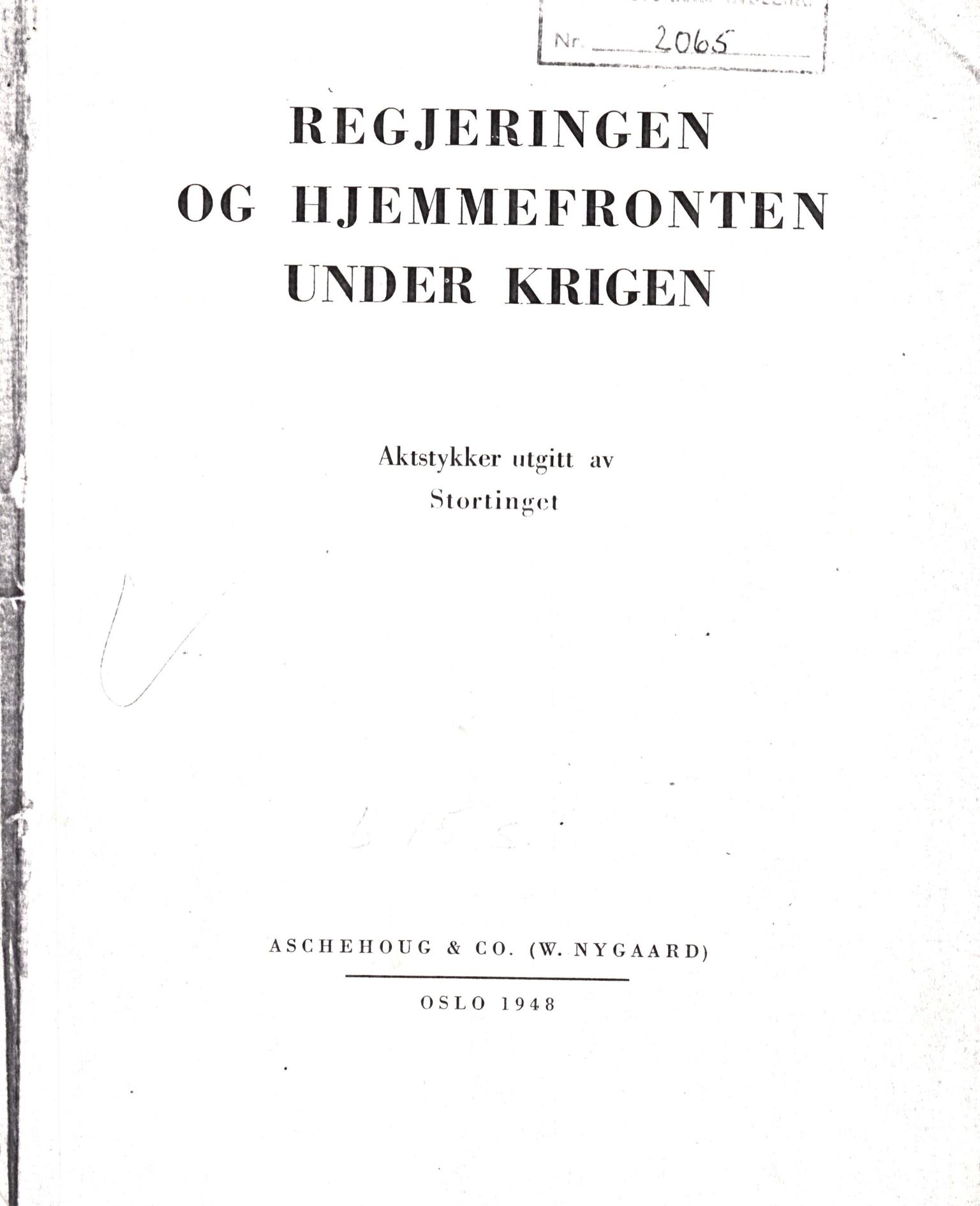 Forsvaret, Forsvarets krigshistoriske avdeling, RA/RAFA-2017/Y/Yf/L0206: II-C-11-2120  -  Kapitulasjonen 7. juni 1940.  Okkupasjonstiden., 1940-1945, p. 377