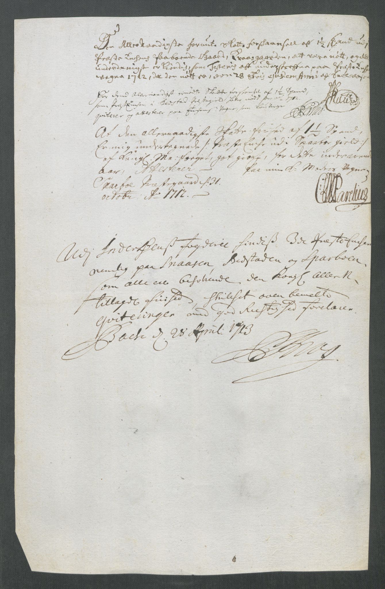 Rentekammeret inntil 1814, Reviderte regnskaper, Fogderegnskap, AV/RA-EA-4092/R63/L4320: Fogderegnskap Inderøy, 1712, p. 298