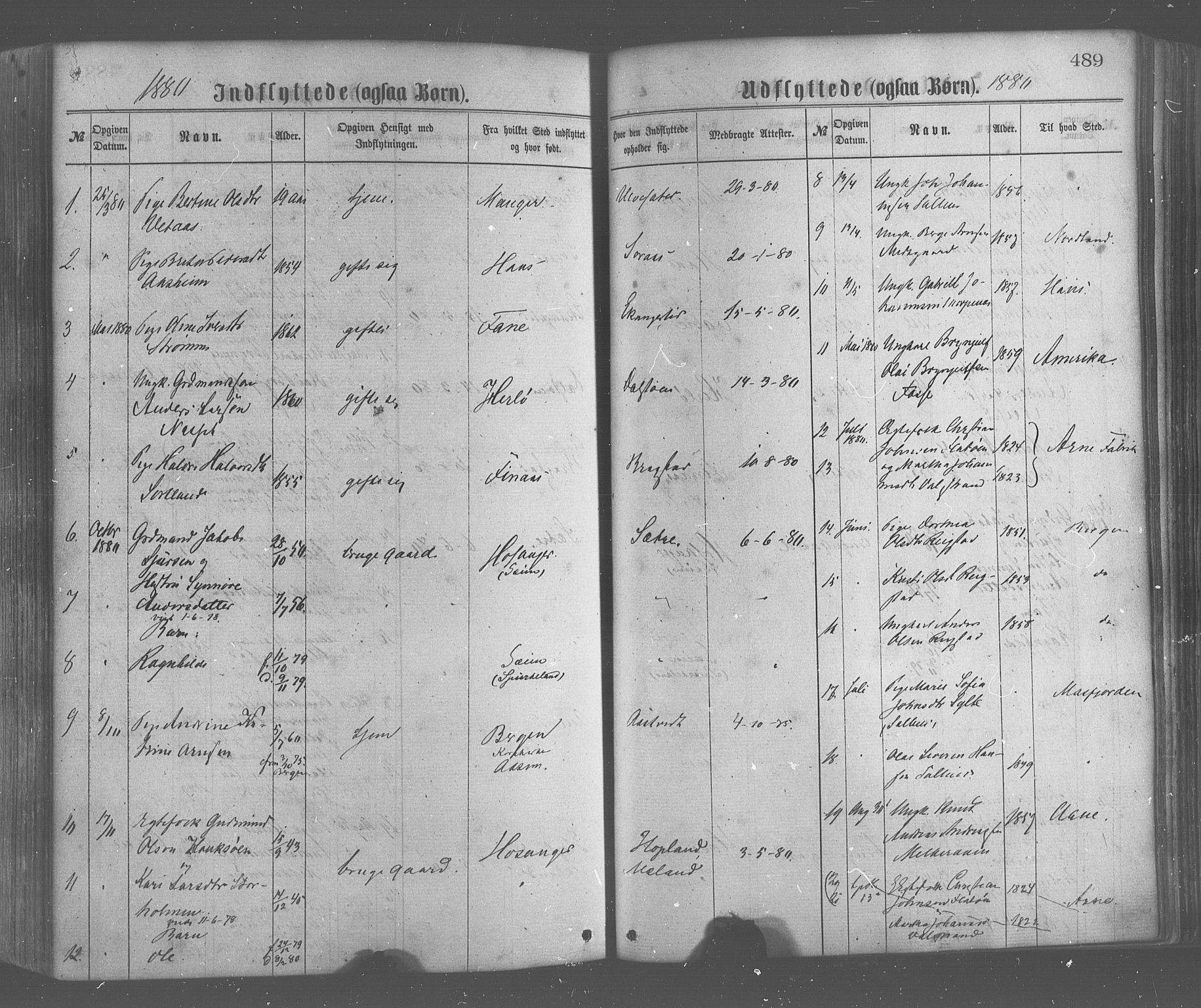 Hamre sokneprestembete, AV/SAB-A-75501/H/Ha/Haa/Haaa/L0015: Parish register (official) no. A 15, 1870-1881, p. 489