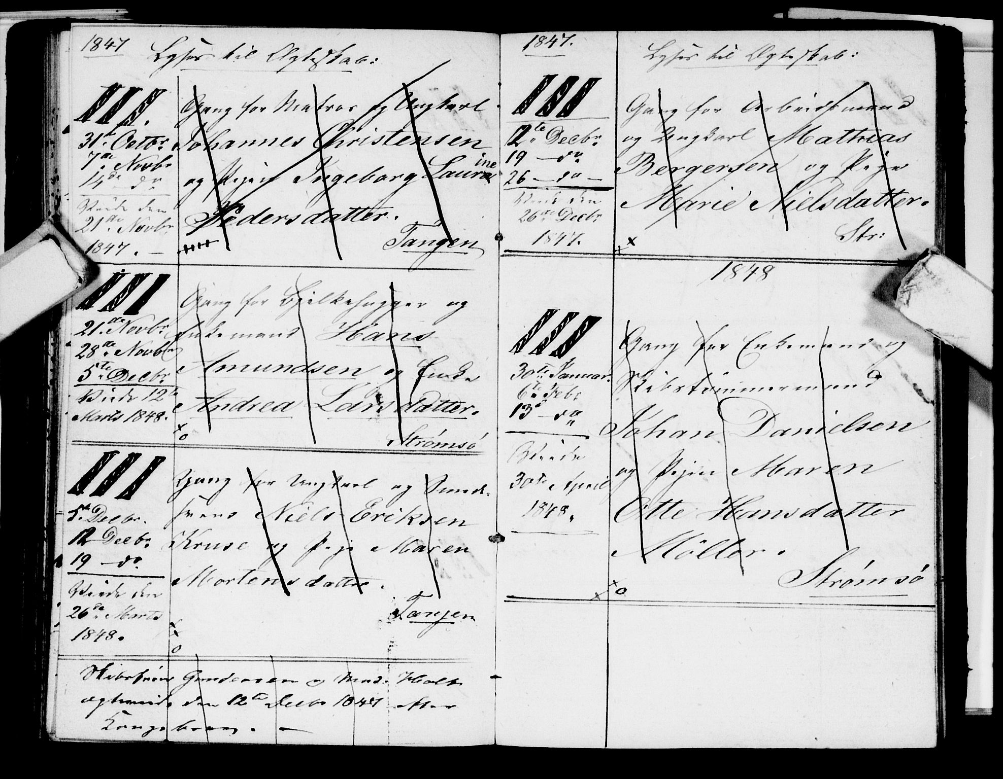 Strømsø kirkebøker, AV/SAKO-A-246/H/Ha/L0001: Banns register no. 1, 1836-1850