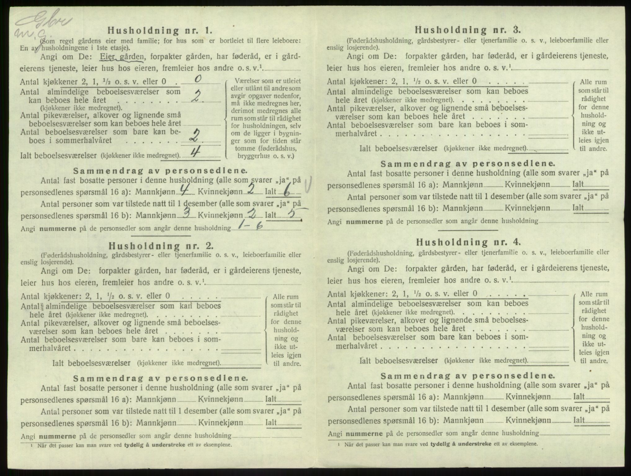 SAB, 1920 census for Fjaler, 1920, p. 714