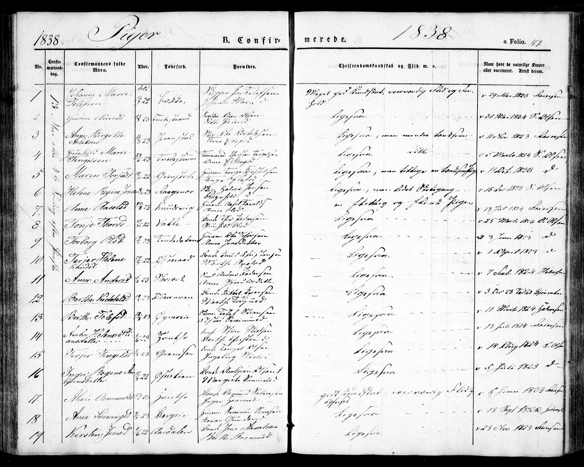 Holt sokneprestkontor, AV/SAK-1111-0021/F/Fa/L0007: Parish register (official) no. A 7, 1836-1848, p. 167