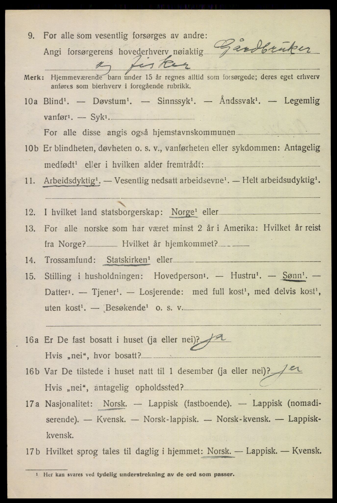 SAT, 1920 census for Borge, 1920, p. 10600