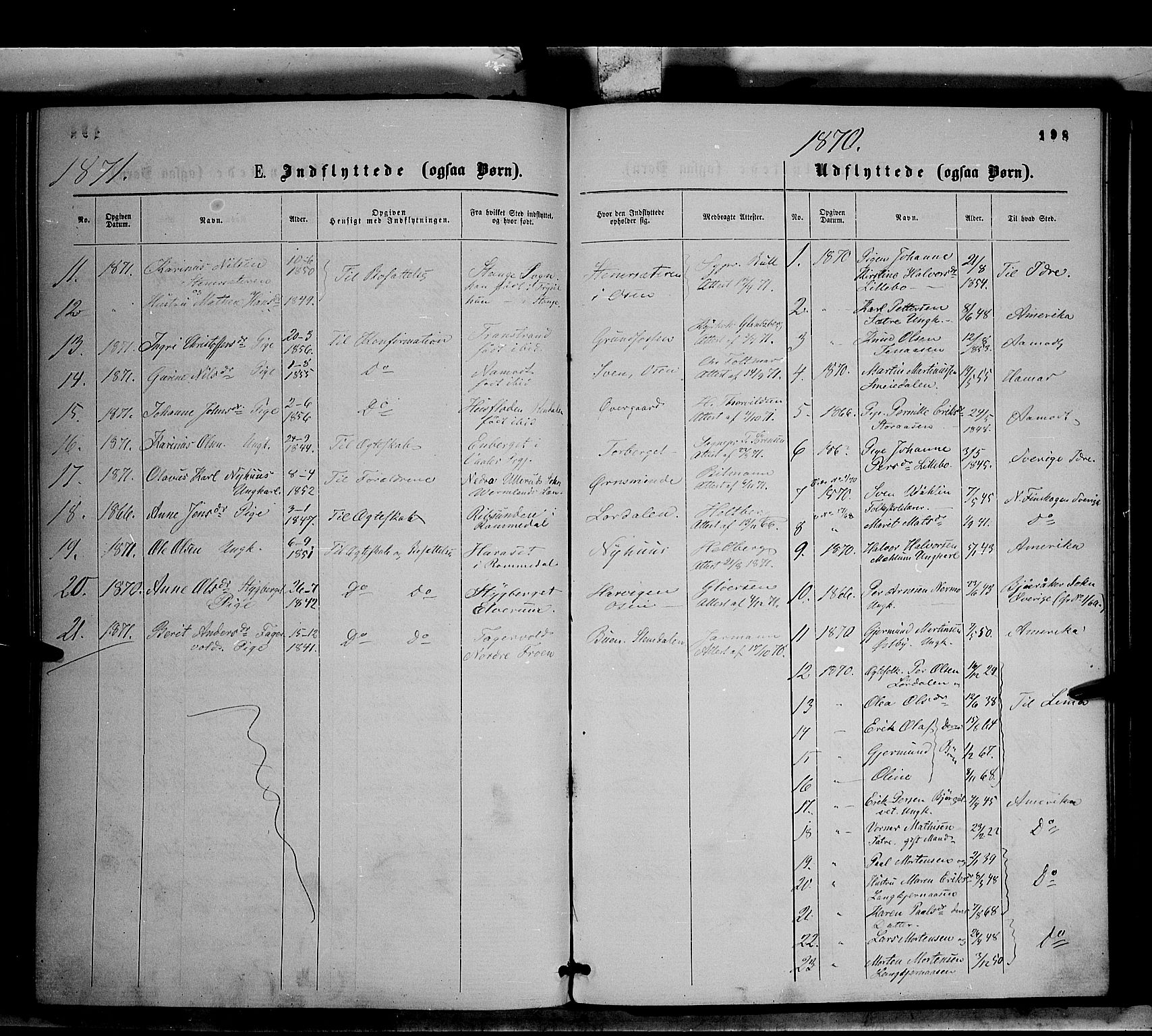 Trysil prestekontor, SAH/PREST-046/H/Ha/Haa/L0006: Parish register (official) no. 6, 1866-1873, p. 198