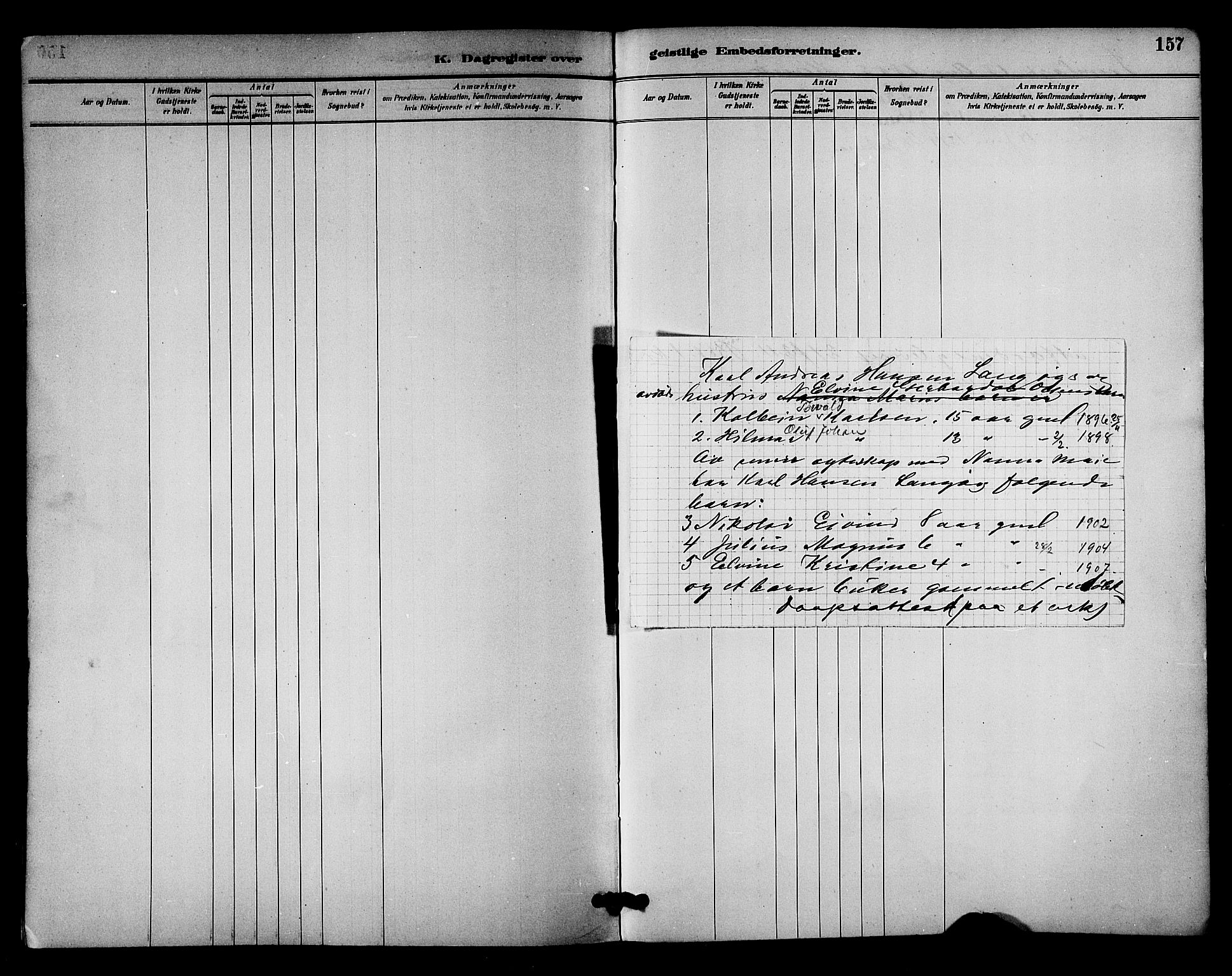 Ministerialprotokoller, klokkerbøker og fødselsregistre - Nordland, SAT/A-1459/894/L1355: Parish register (official) no. 894A01, 1885-1896, p. 157