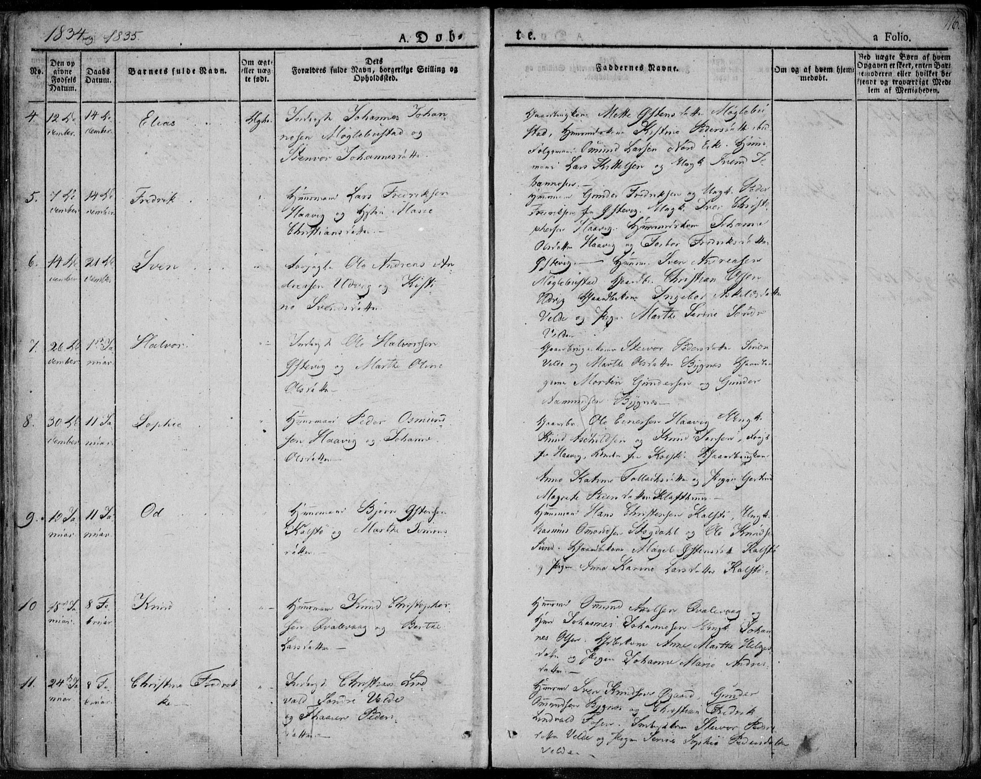 Avaldsnes sokneprestkontor, SAST/A -101851/H/Ha/Haa/L0005: Parish register (official) no. A 5.1, 1825-1841, p. 116