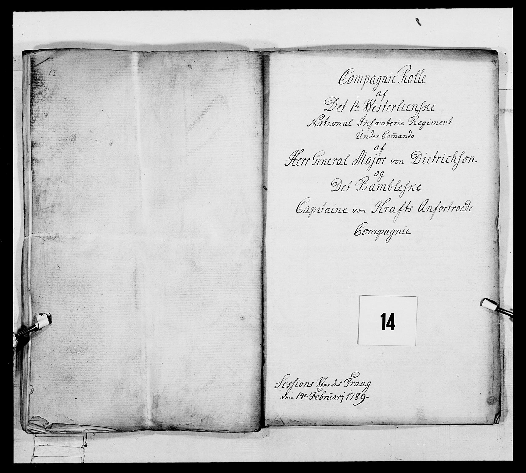 Generalitets- og kommissariatskollegiet, Det kongelige norske kommissariatskollegium, RA/EA-5420/E/Eh/L0104: 1. Vesterlenske nasjonale infanteriregiment, 1789, p. 386