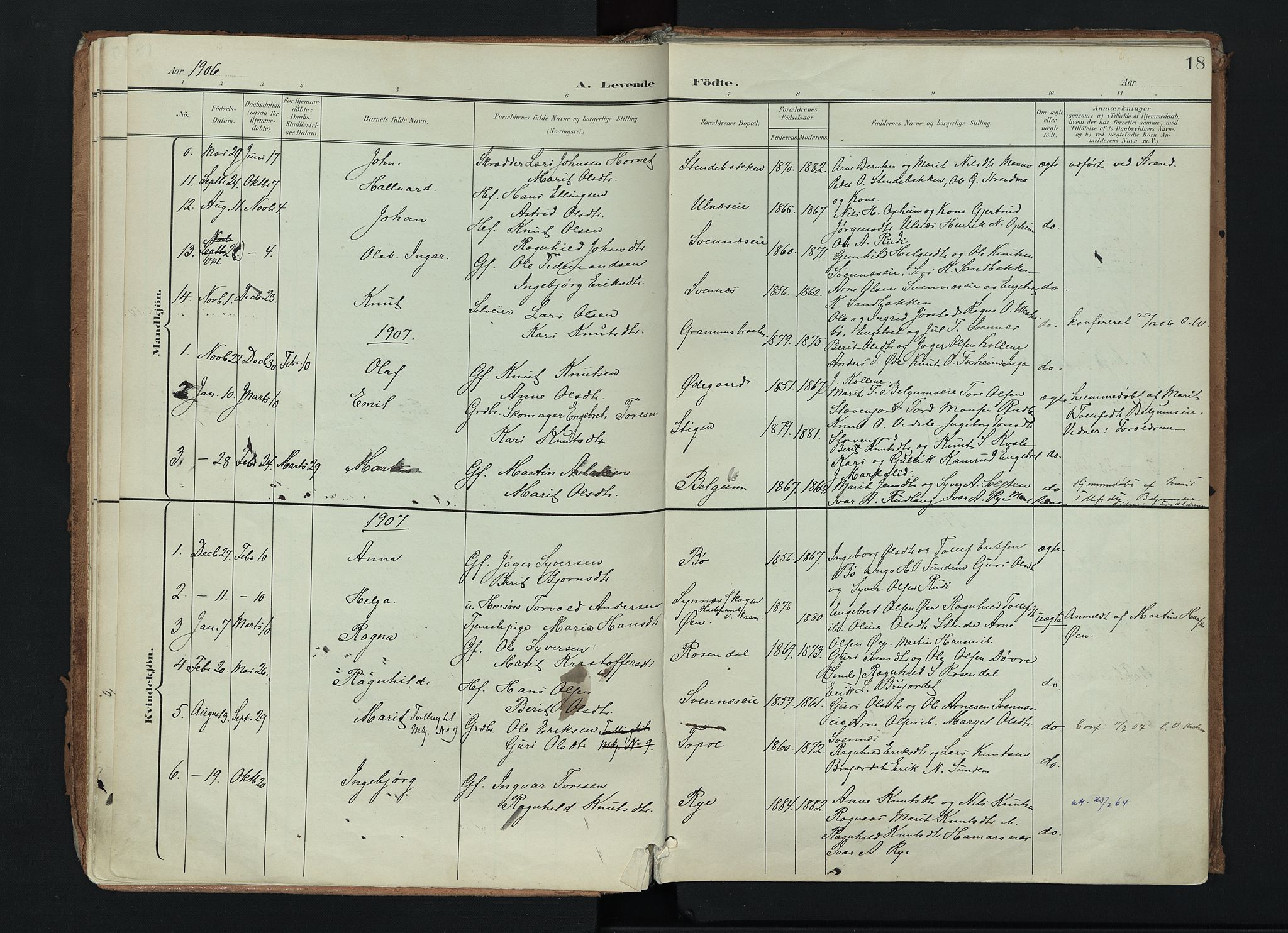 Nord-Aurdal prestekontor, SAH/PREST-132/H/Ha/Haa/L0017: Parish register (official) no. 17, 1897-1926, p. 18