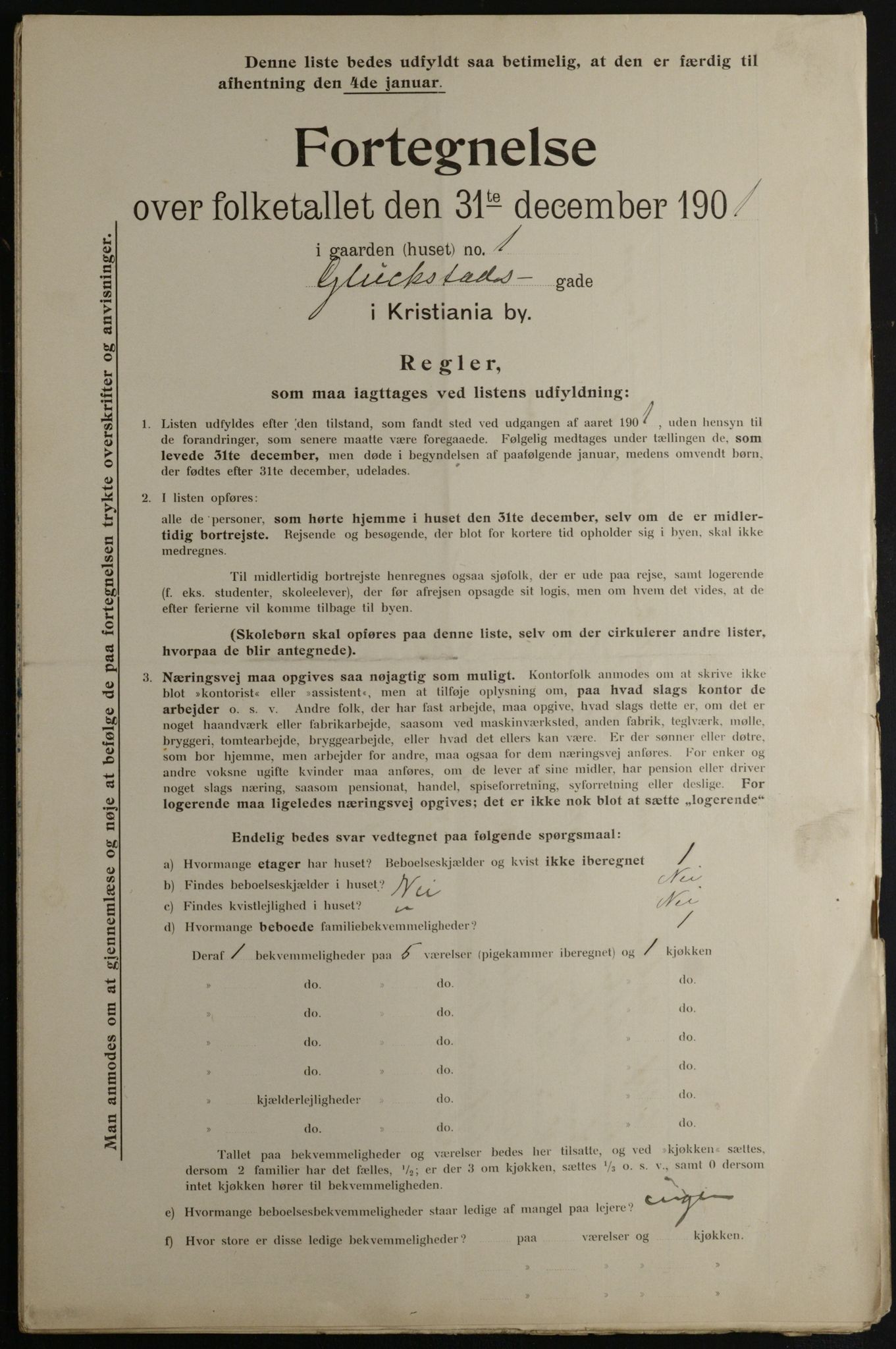 OBA, Municipal Census 1901 for Kristiania, 1901, p. 4704