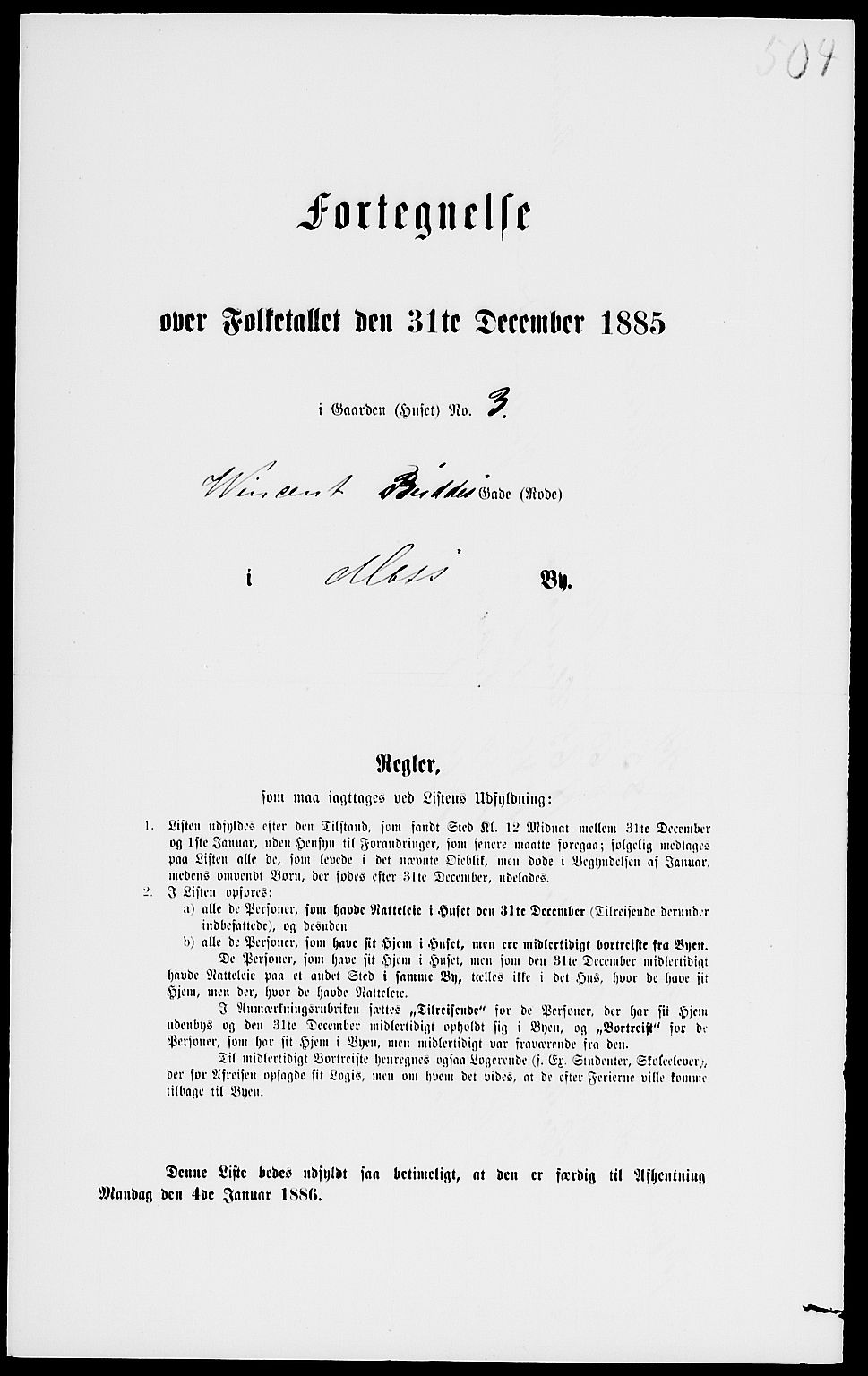 RA, 1885 census for 0104 Moss, 1885, p. 1117