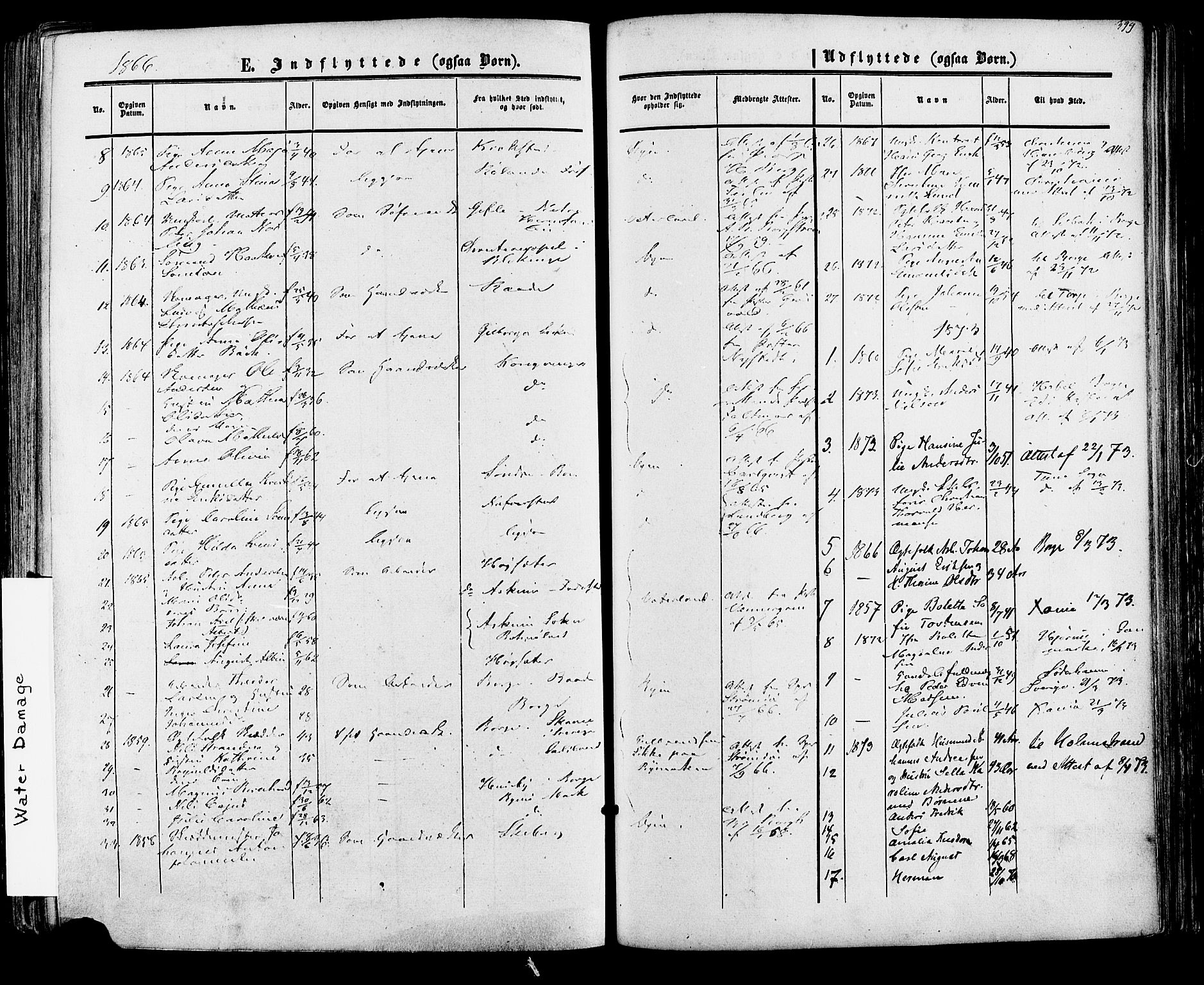 Fredrikstad prestekontor Kirkebøker, SAO/A-11082/F/Fa/L0006: Parish register (official) no. 6, 1857-1878, p. 399