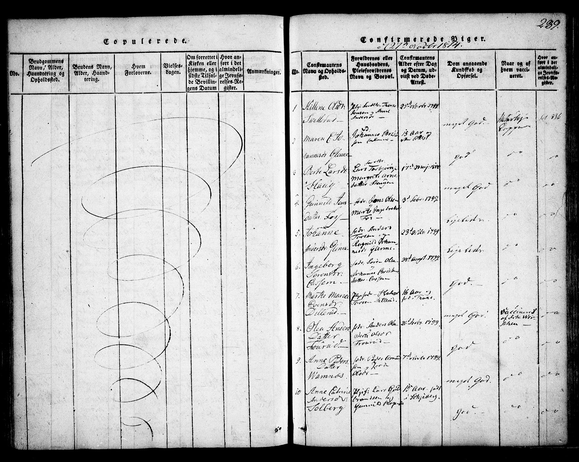 Skiptvet prestekontor Kirkebøker, AV/SAO-A-20009/F/Fa/L0005: Parish register (official) no. 5, 1814-1838, p. 239